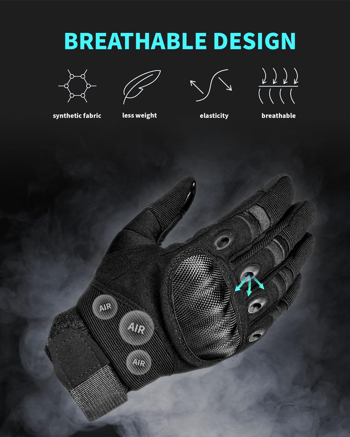Tactical Gloves for Men, Shooting & Motorcycle Gloves with Hard Shell Knuckle Protection & Leather Palm for Airsoft Motorcycle Cycling Paintball Sports Climbing Training Hunting