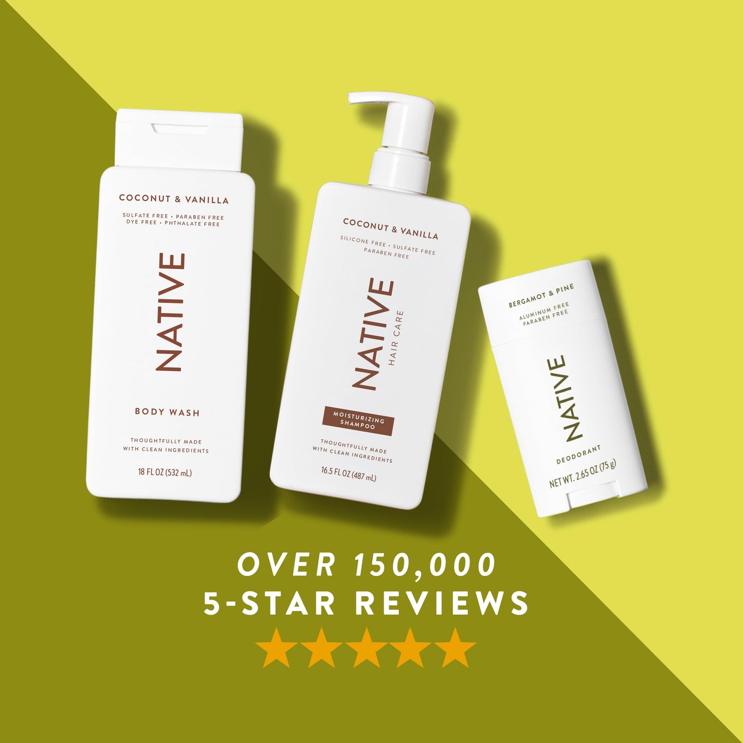 Native Deodorant Contains Naturally Derived Ingredients, 72 Hour Odor Control | Deodorant for Women and Men, Aluminum Free with Baking Soda, Coconut Oil and Shea Butter | Coconut & Vanilla