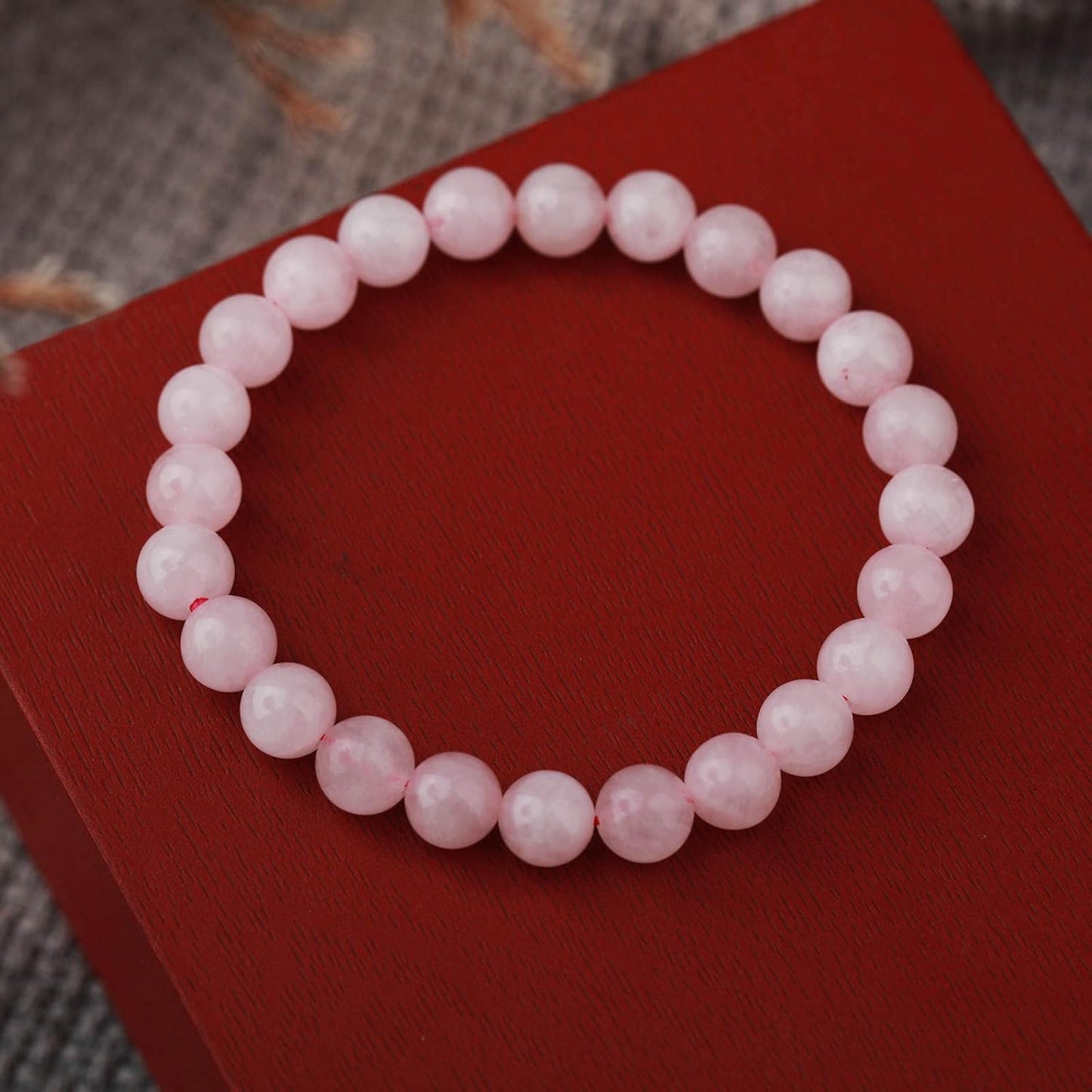 Crystal Vibe Handmade Natural Amethyst Bracelet for Women - Stretchable 8mm Bead Bracelet - Adjustable size Crystal Bracelet for Women