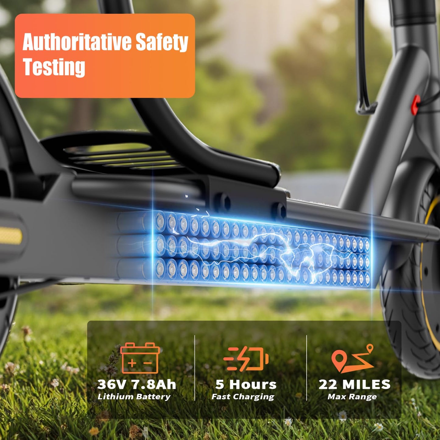 Electric Scooter for Adults, 350W/500W Motor, 16-22 Miles Range, 8.5"/10" Solid Tires, Dual Braking & Suspension, Folding Portable Commuting E-Scooter with App