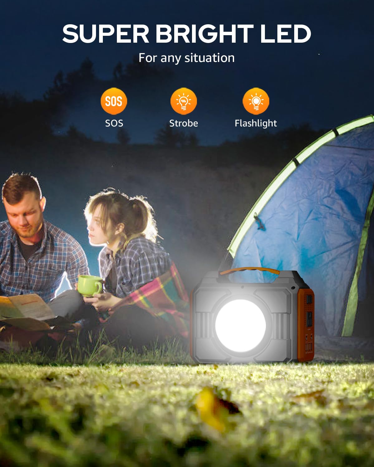 Solar Powered Generator 300W Rated, Portable Solar Generator Power Station with Solar Panels 40W Included, 220Wh Sola Power Bank with AC Outlet 110V Pure Sine Wave for Home Use Camping Outdoor