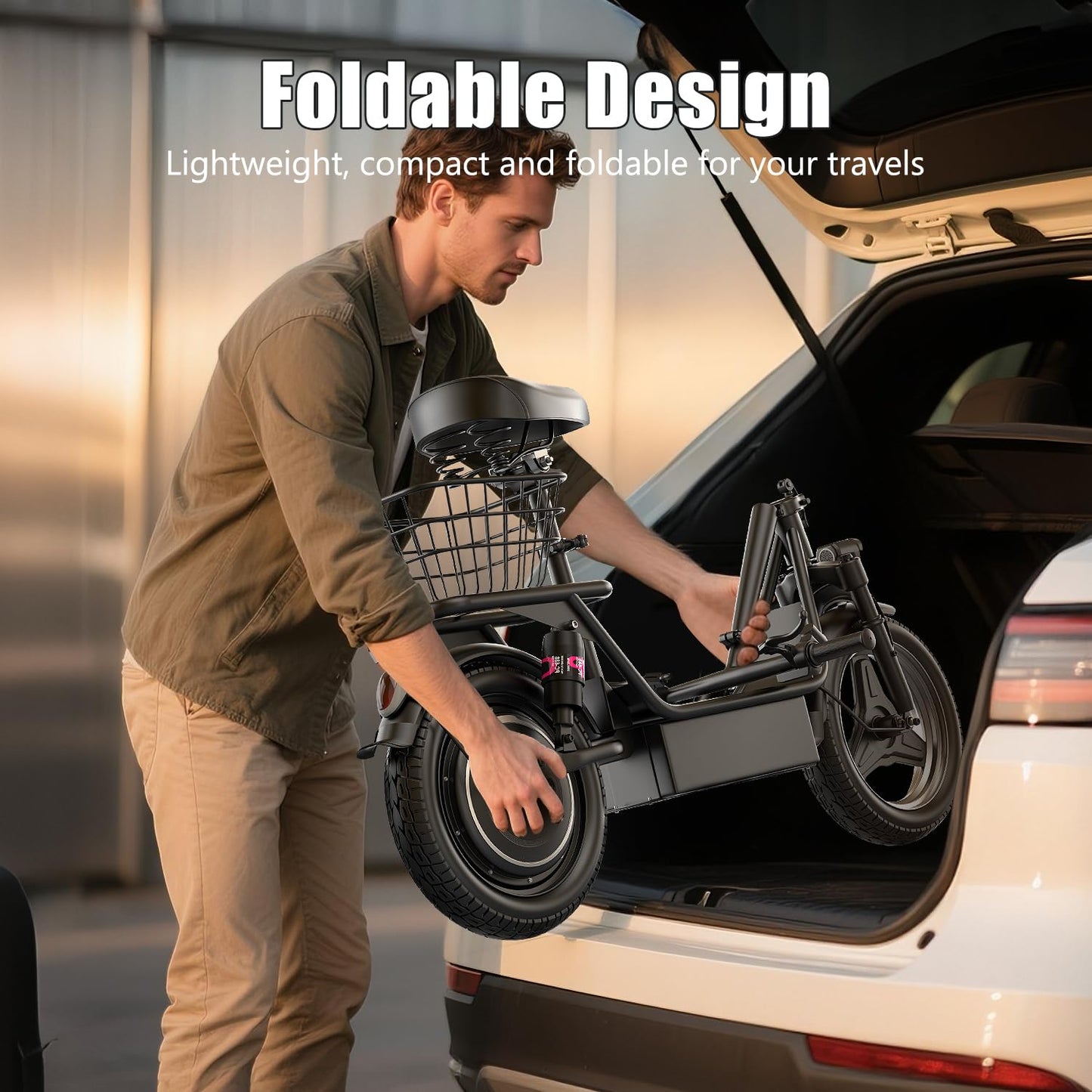Electric Scooter for Adults, 1000W Peak Motor, Up to 25 MPH 30 Miles, Electric Scooter with Seat, Multiple Suspension, Bright Lights, Provides Comfortable and Safe Ride, 14" E Scooter for Commuting
