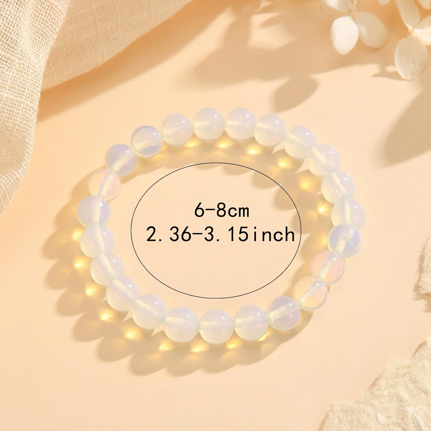 Crystal Vibe Handmade Natural Amethyst Bracelet for Women - Stretchable 8mm Bead Bracelet - Adjustable size Crystal Bracelet for Women