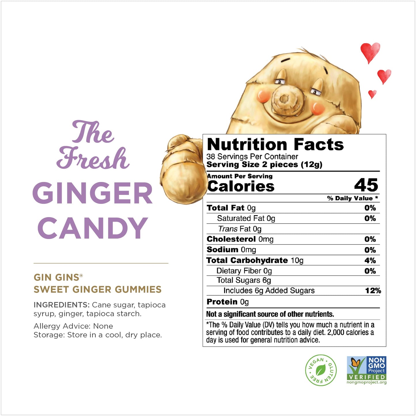 GIN GINS Spicy Apple Ginger Chews – Natural Fresh Ginger Candy by The Ginger People – Individually Wrapped Healthy Candy – Spicy Apple Ginger Flavor – Large 1 lb Bag (16oz) – Pack of 1