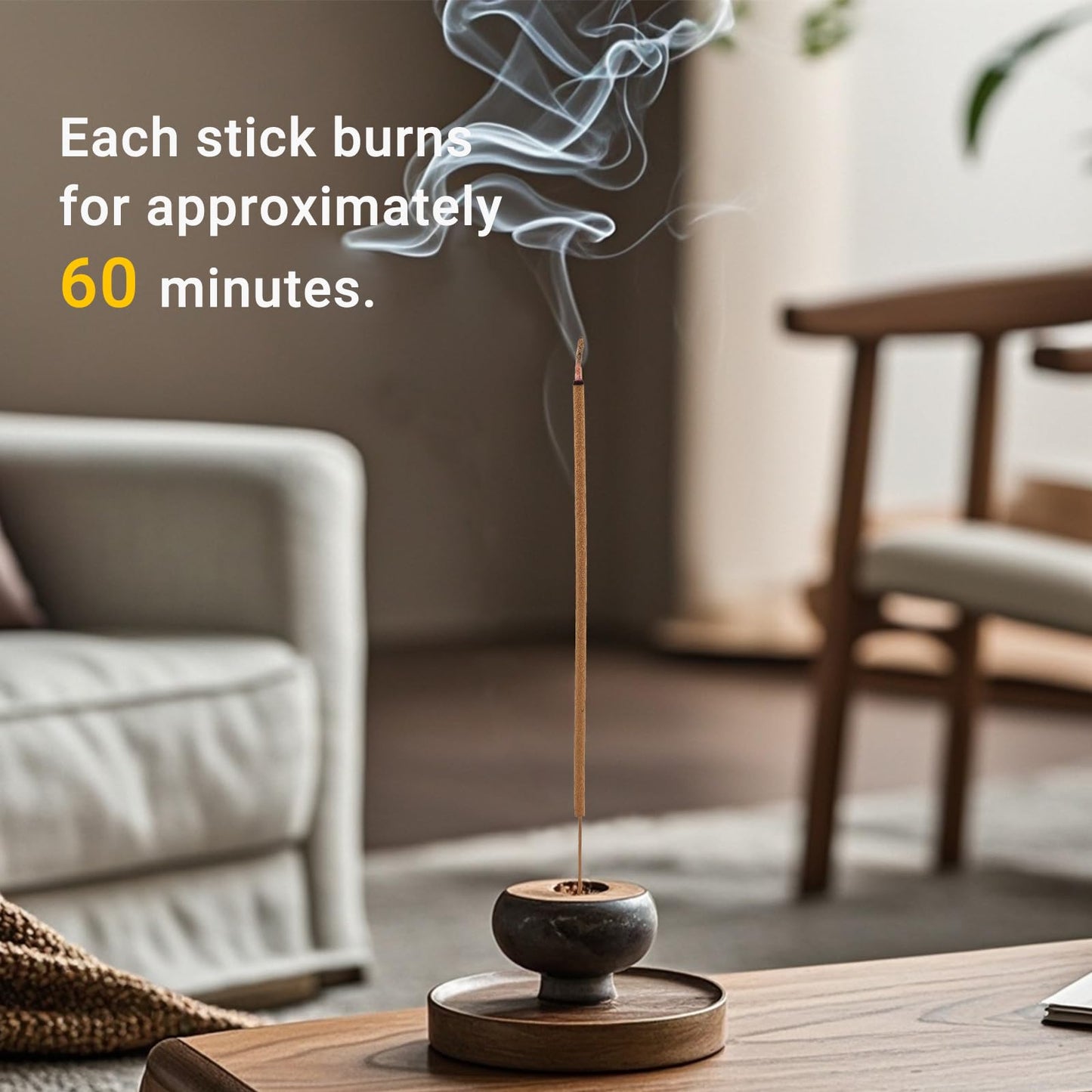 White Sage Incense Sticks (50 Sticks), 100% Natural sustainably harvested White Sage, Suitable for Yoga, Meditation, Relaxation, and Spiritual Purification