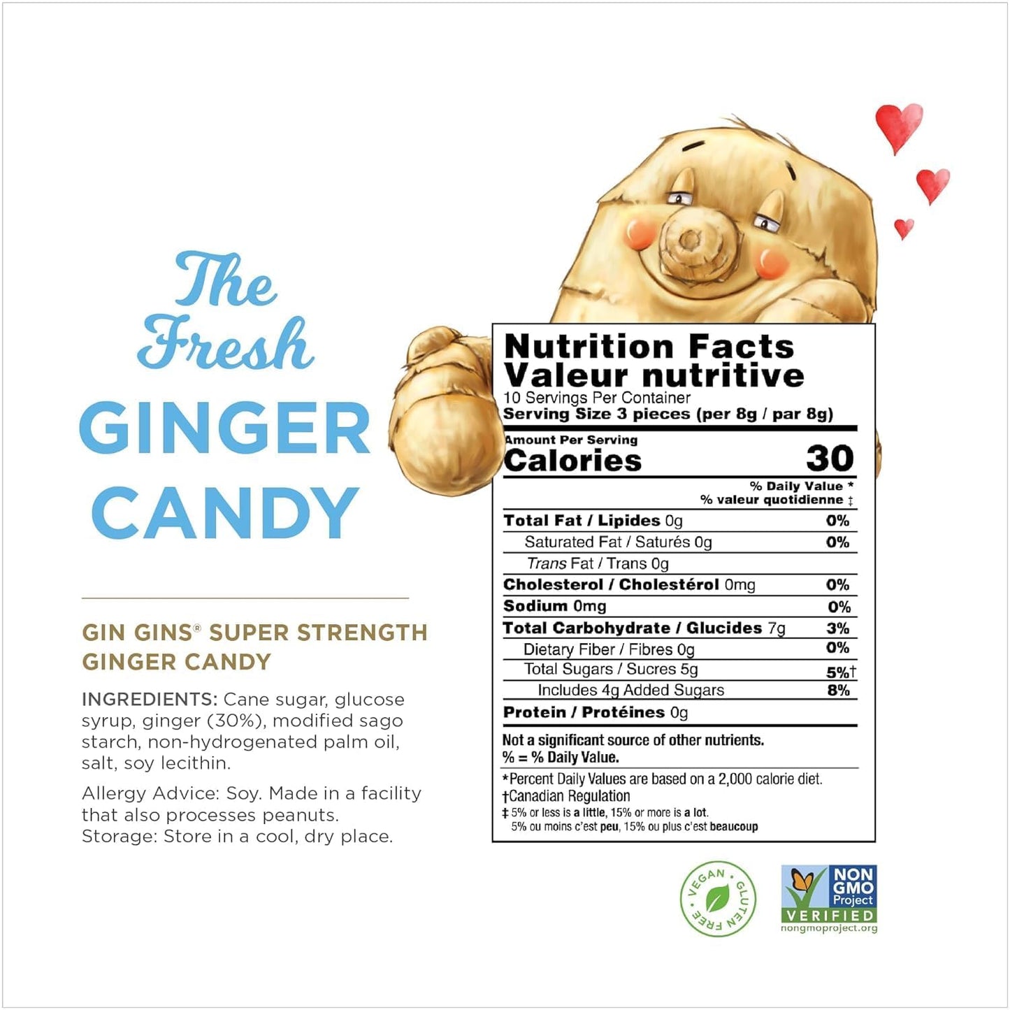 GIN GINS Ginger Chews – Natural Fresh Ginger Candy by The Ginger People – Individually Wrapped Healthy Candy – Original, Apple, Peanut and Turmeric Flavors – Variety Pack – 4 x 3oz bag each flavor (Pack of 4 bags)