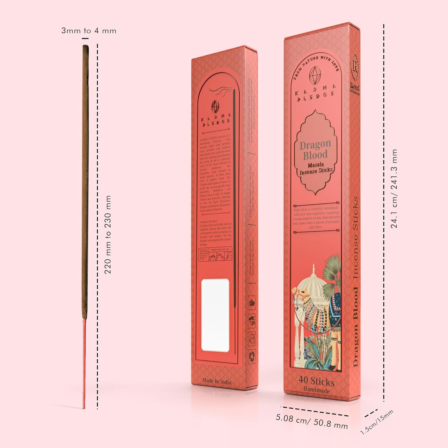 Incense Sticks, White Sage Incense, Made with Natural Ingredients, Hand Rolled Aromatic Masala, 40 Stick Pack, 45-60 Minute Burn Time, Best for Home Fragrance, Meditation, Yoga, Spiritual Healing