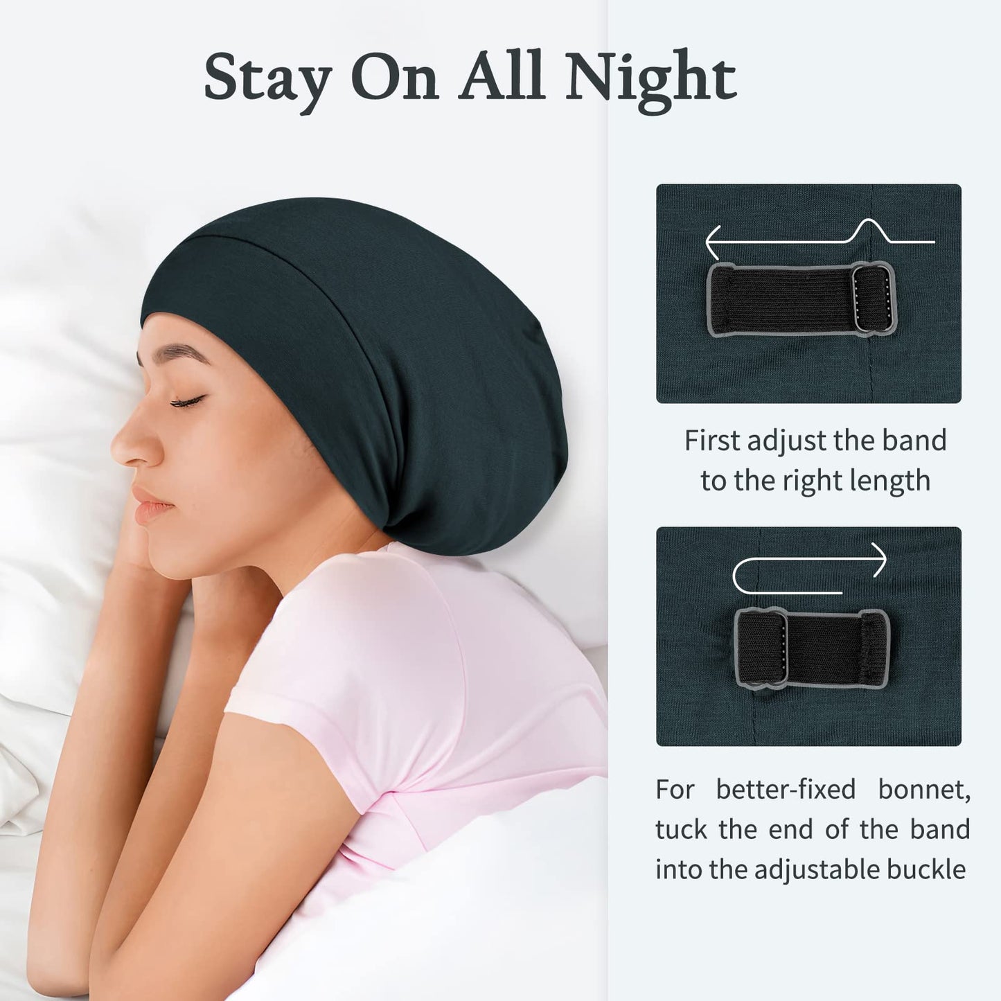 OLESILK 100% Mulberry Silk Bonnet for Sleeping Women, Silk Hair Wrap for Sleeping, Silk Sleep Bonnet for Women&Men, Real Silk, Not Satin, Reddish Brown