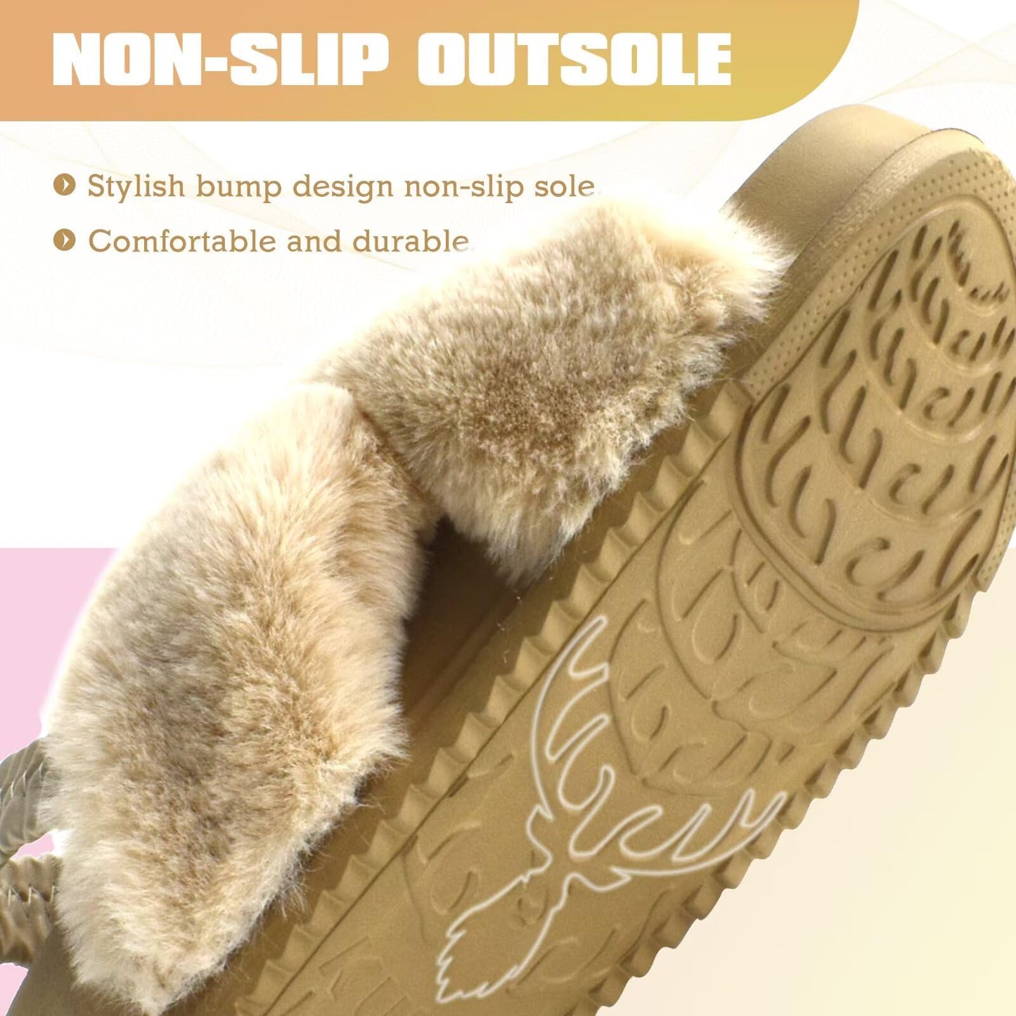 KuaiLu Womens Fuzzy Criss Cross Band Platform Slippers Arch Support Furry Faux Fur Ladies Open Toe Cozy Soft Plush Fleece Comfy House Shoes Sandals