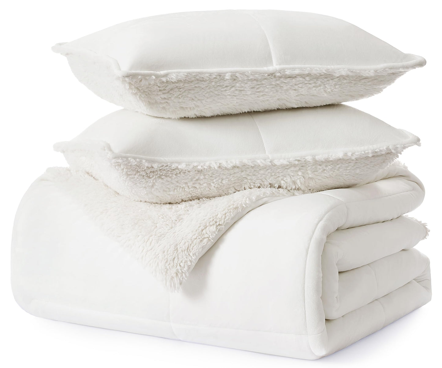 UGG Blissful Full/Queen Comforter Set with 2 Pillow Shams Reversible Comforter Plush Fluffy Warm Bed Set Premium Down Alternative Bedding for College Dorm Essentials, Full/Queen, Light Brown Fawn