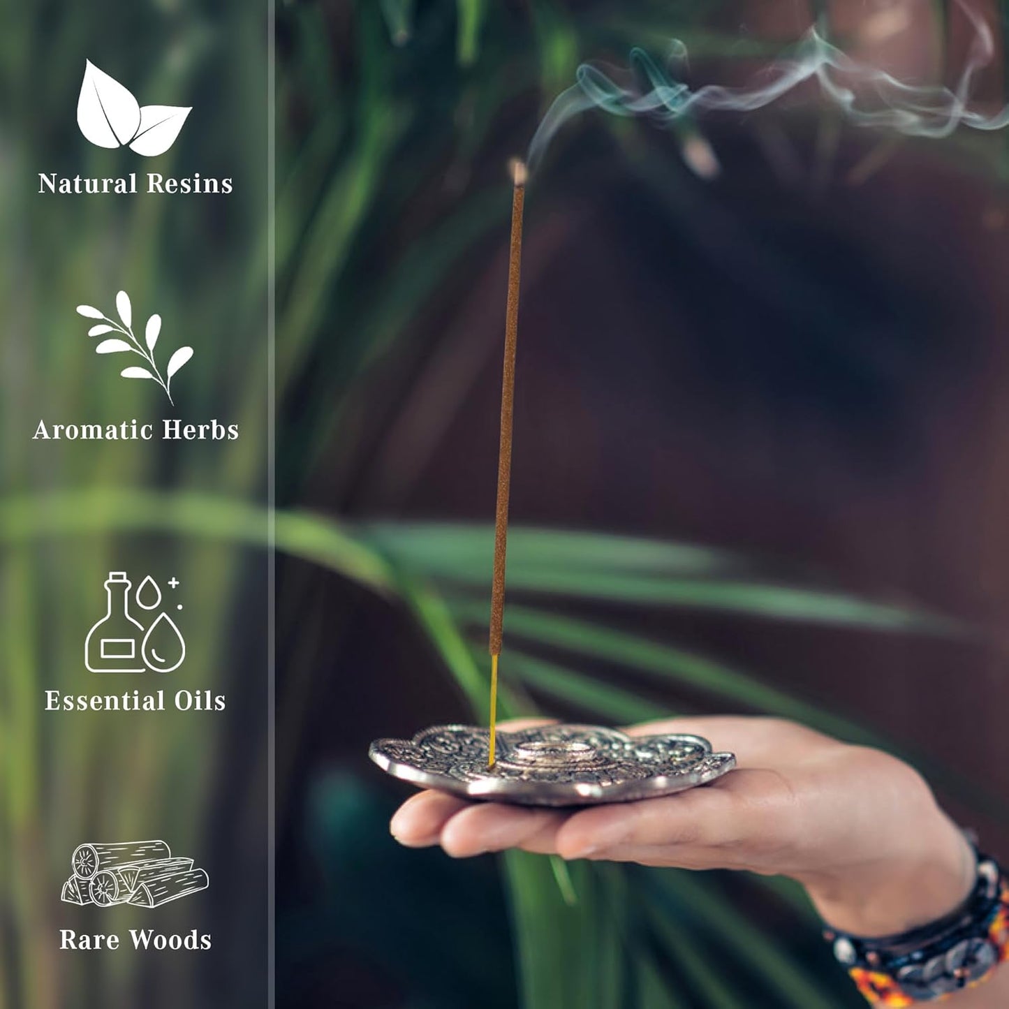 Incense Sticks, White Sage Incense, Made with Natural Ingredients, Hand Rolled Aromatic Masala, 40 Stick Pack, 45-60 Minute Burn Time, Best for Home Fragrance, Meditation, Yoga, Spiritual Healing