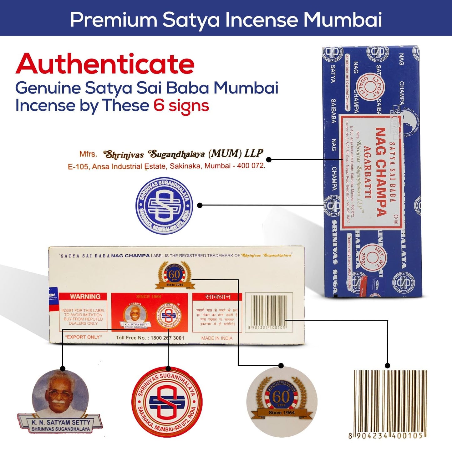 Satya Sai Baba Nagchampa Incense Sticks 250 gm Pack with Raajsee Insence Stick Holder, Inscent Sticks NagChampa Agarbatti, Natural & Chemical Free