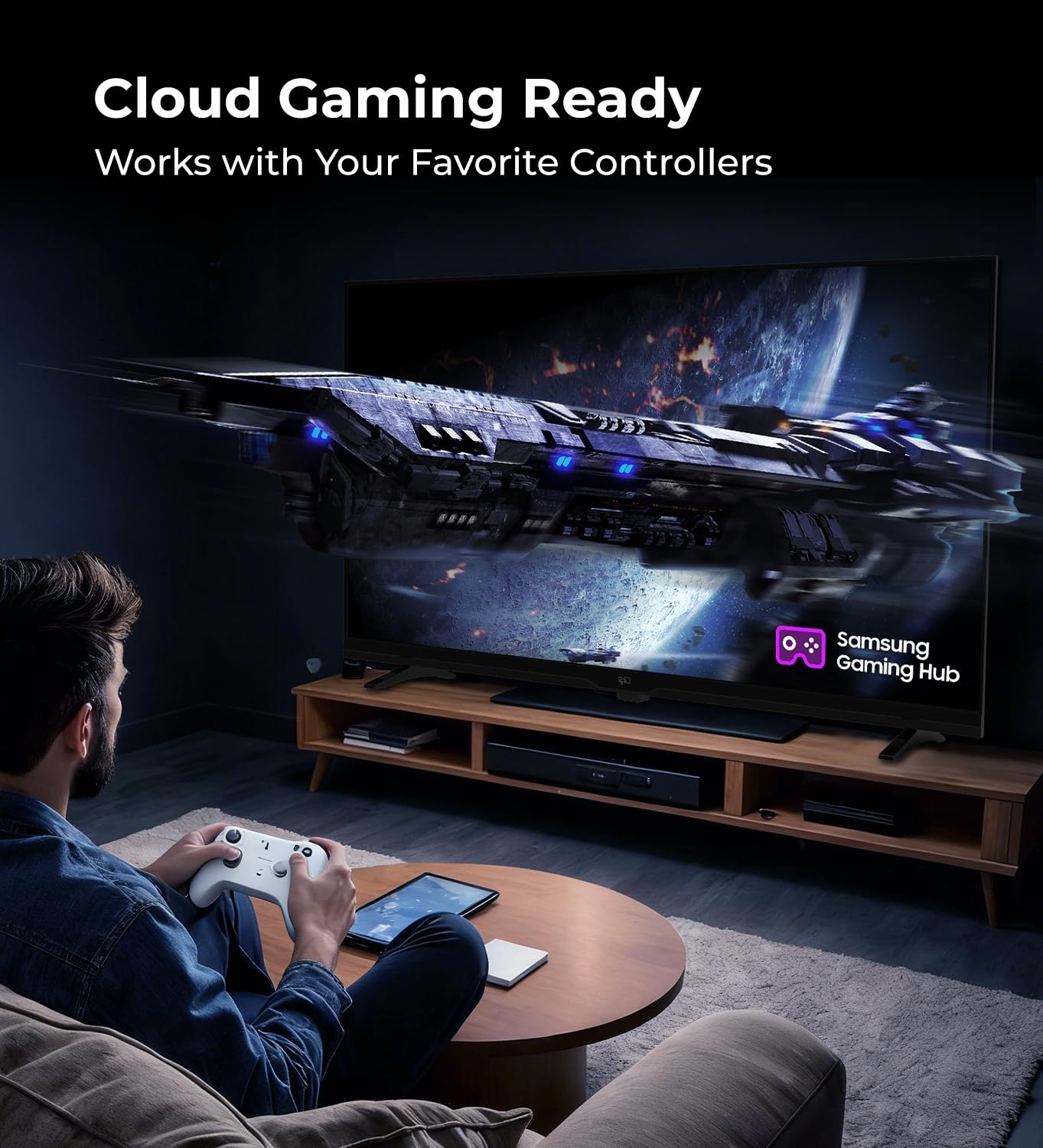FPD 43 Inch Smart TV, 4K UHD LED Flat Screen Google TV with Google Cast, Bluetooth, HDMI, Streaming Live, HDR 10, Dolby Vision, Ultra Slim Television(Canvas-Series, CG43-C3, 2025)