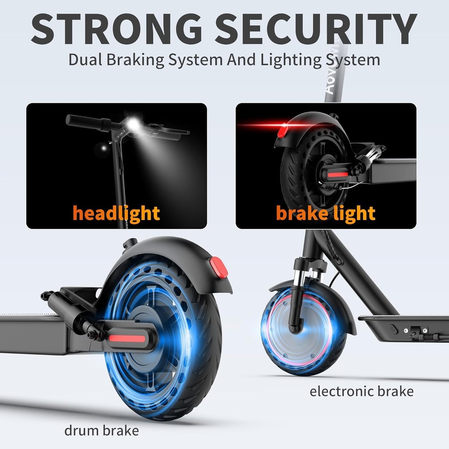 Electric Scooter for Adults, Teens & Big Kids, 350W Motor Up to 19MPH, 15/21 Miles Range, Foldable Lightweight Commuter E-Scooter with 8.5" Solid Tires, Optional Seat