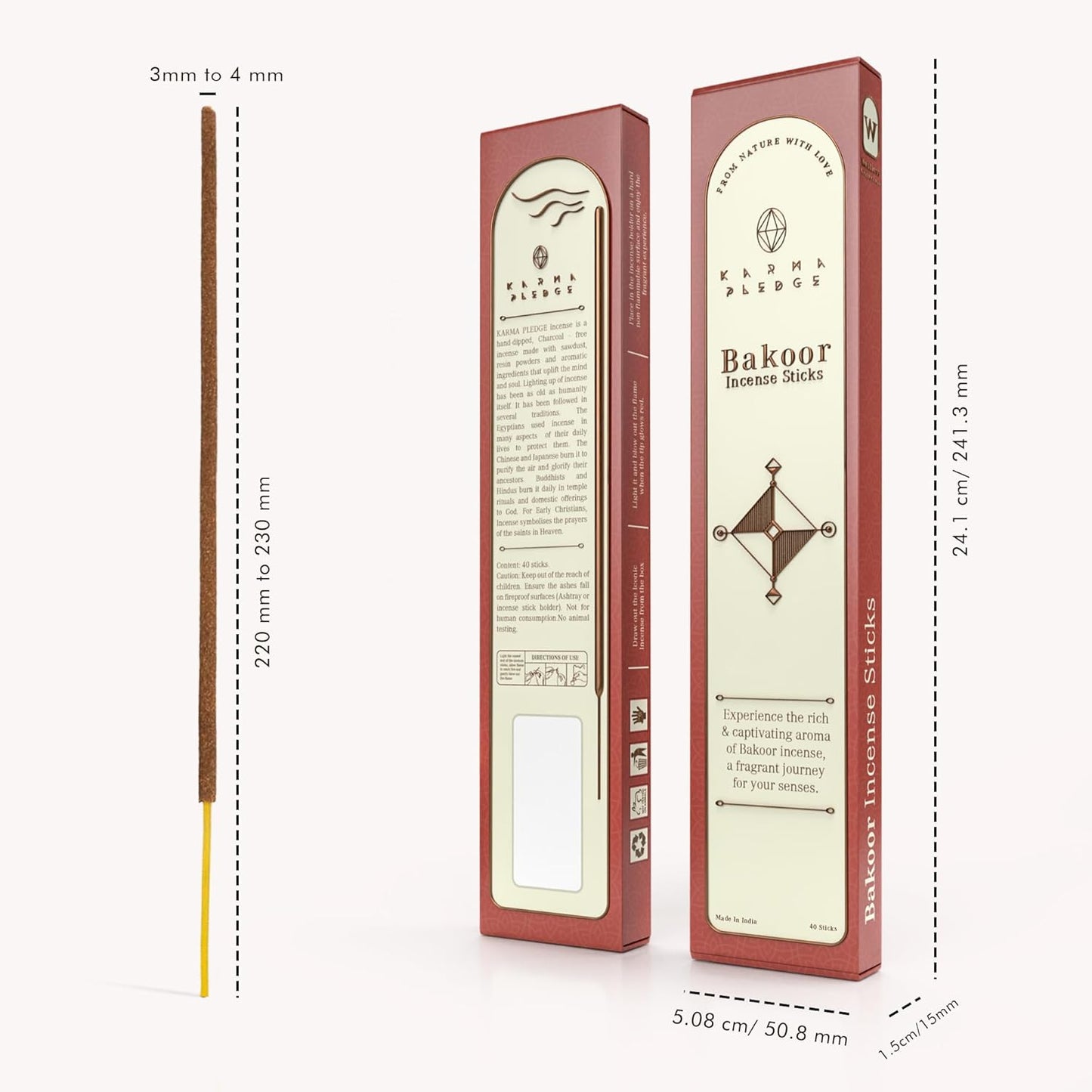 Incense Sticks, White Sage Incense, Made with Natural Ingredients, Hand Rolled Aromatic Masala, 40 Stick Pack, 45-60 Minute Burn Time, Best for Home Fragrance, Meditation, Yoga, Spiritual Healing