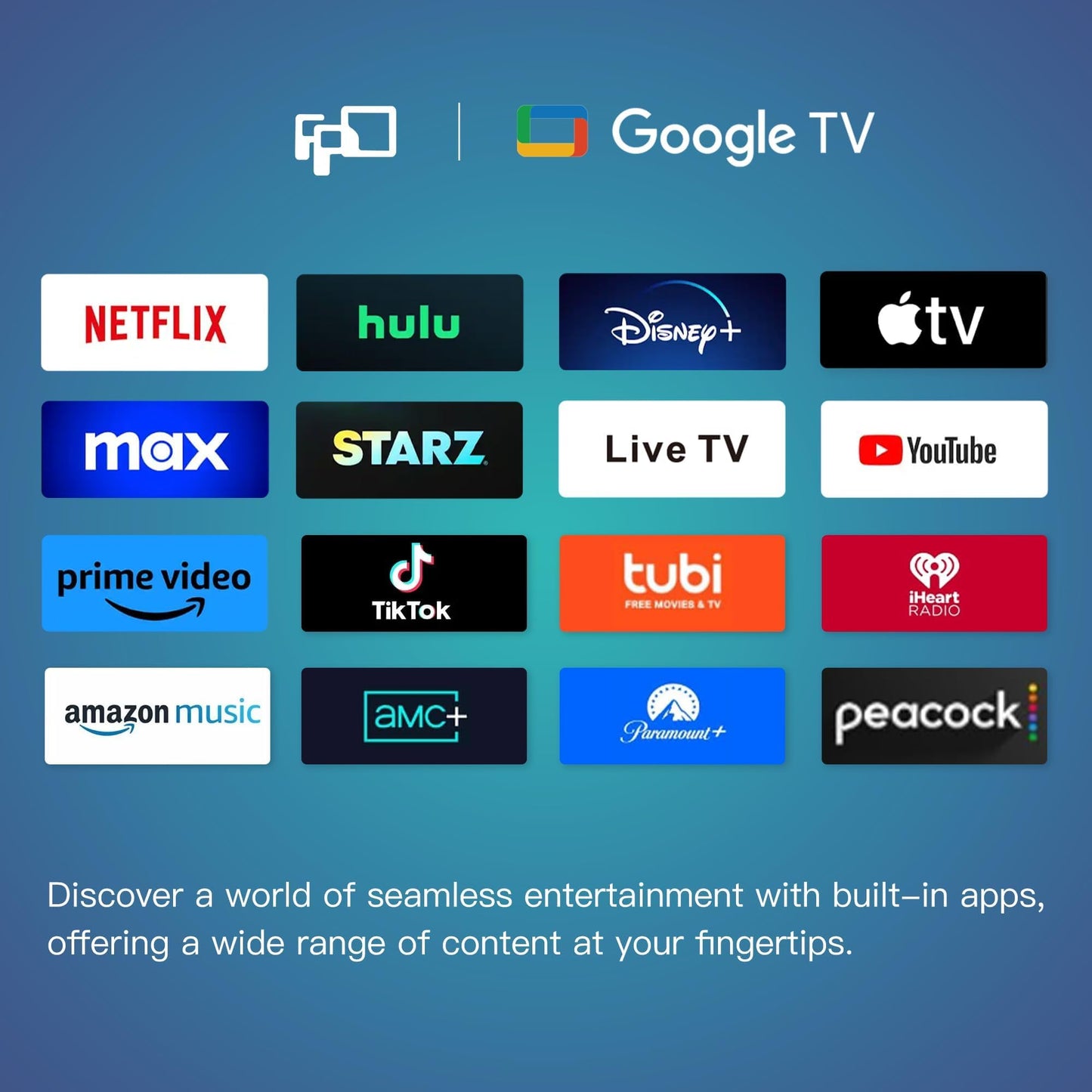FPD 43 Inch Smart TV, 4K UHD LED Flat Screen Google TV with Google Cast, Bluetooth, HDMI, Streaming Live, HDR 10, Dolby Vision, Ultra Slim Television(Canvas-Series, CG43-C3, 2025)