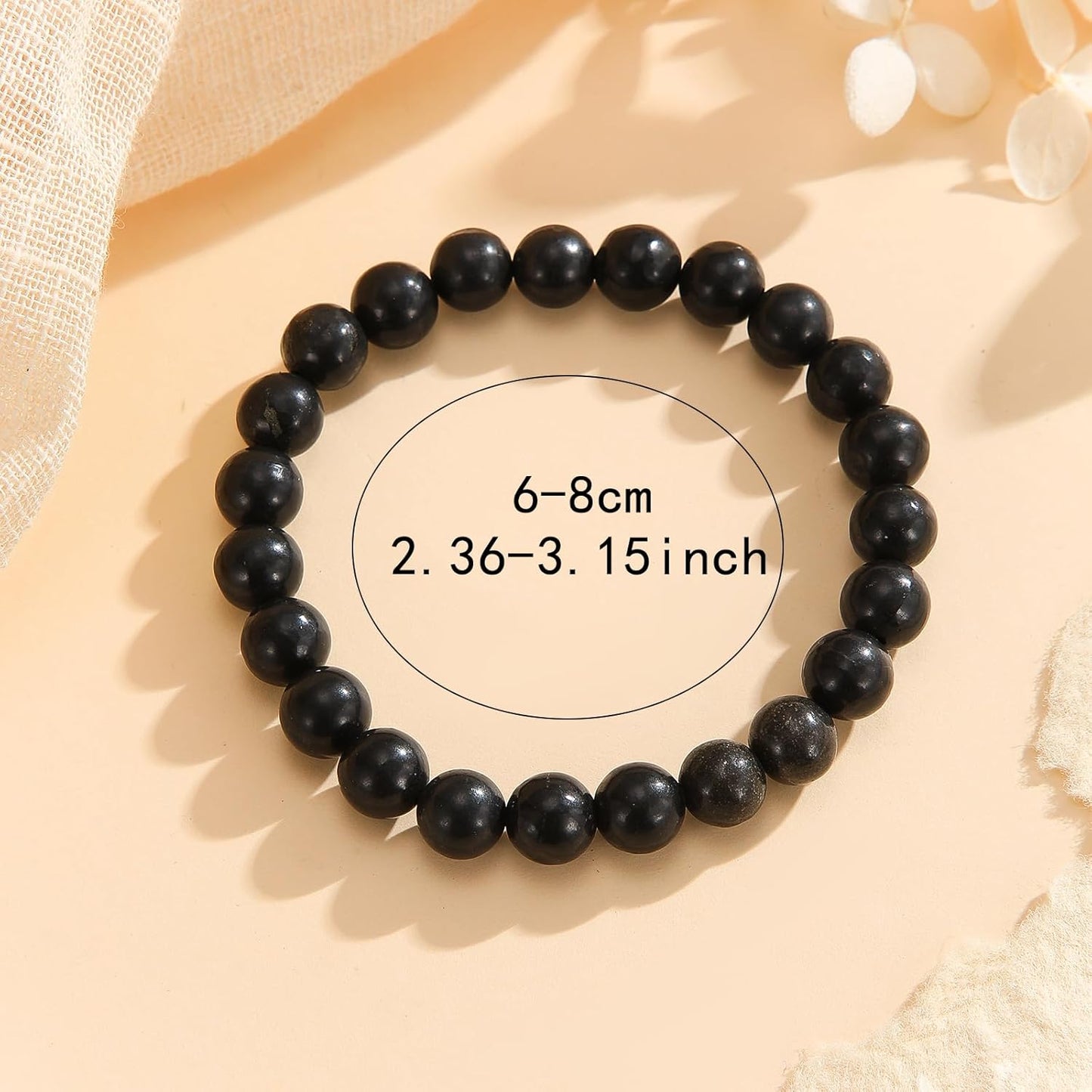 Crystal Vibe Handmade Natural Amethyst Bracelet for Women - Stretchable 8mm Bead Bracelet - Adjustable size Crystal Bracelet for Women