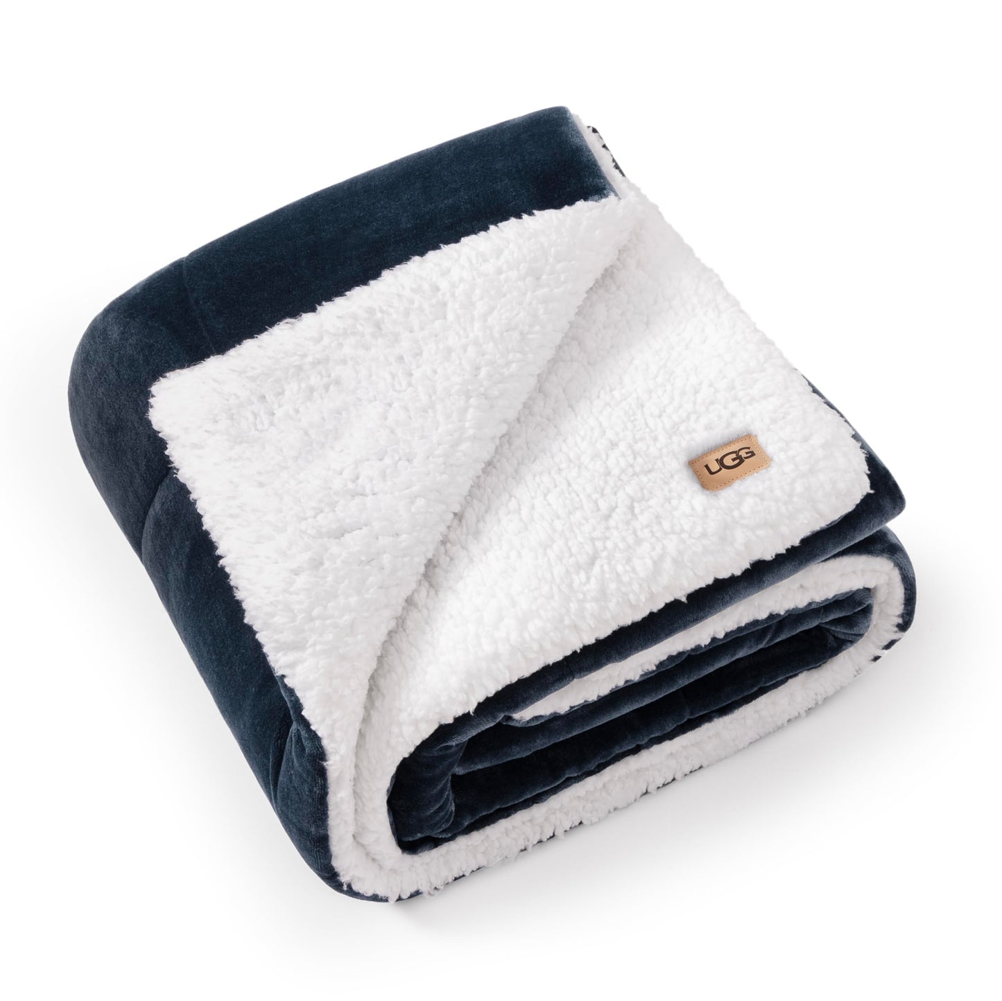 UGG Nita King/California King Blanket Fleece Fluffy Reversible Soft Fuzzy Bedding Cozy Plush Warm Oversized Blanket Machine Washable Bedroom Decor for Big Couch Bed, 110-inch x 90-inch, White Snow