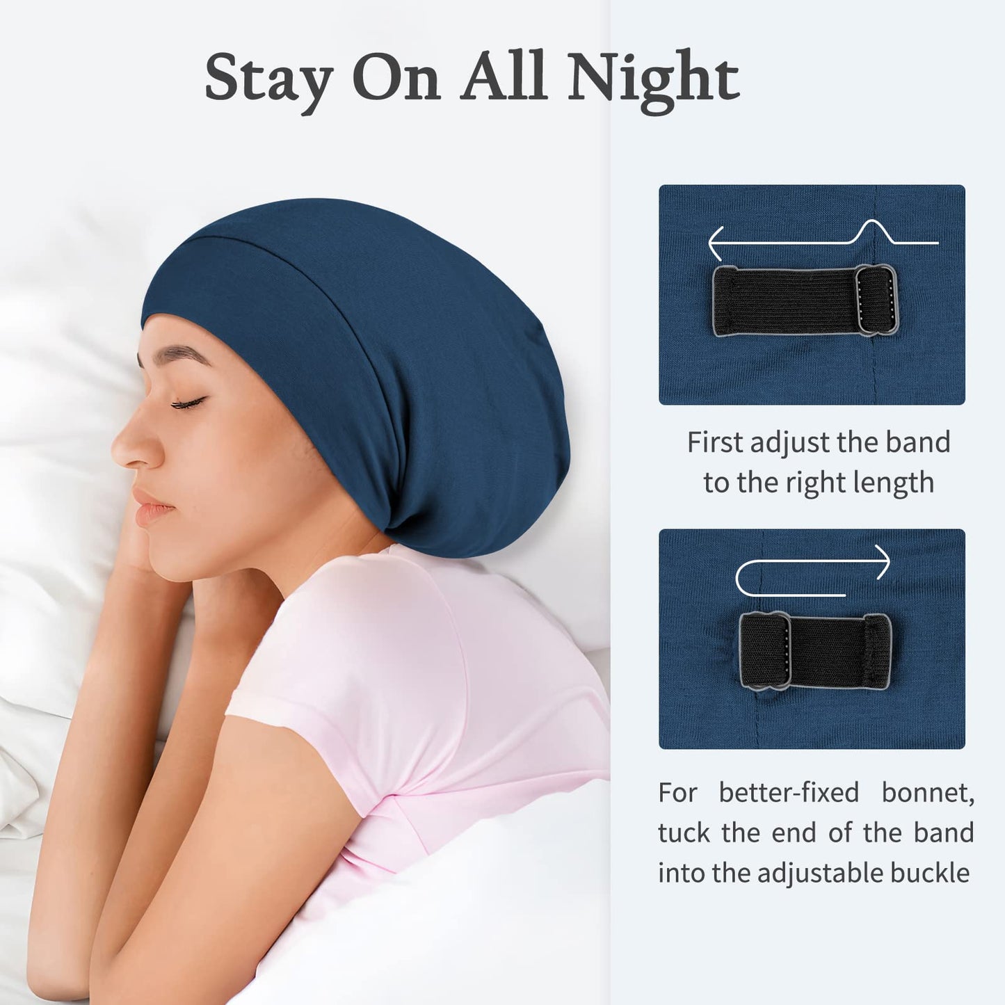 OLESILK 100% Mulberry Silk Bonnet for Sleeping Women, Silk Hair Wrap for Sleeping, Silk Sleep Bonnet for Women&Men, Real Silk, Not Satin, Reddish Brown