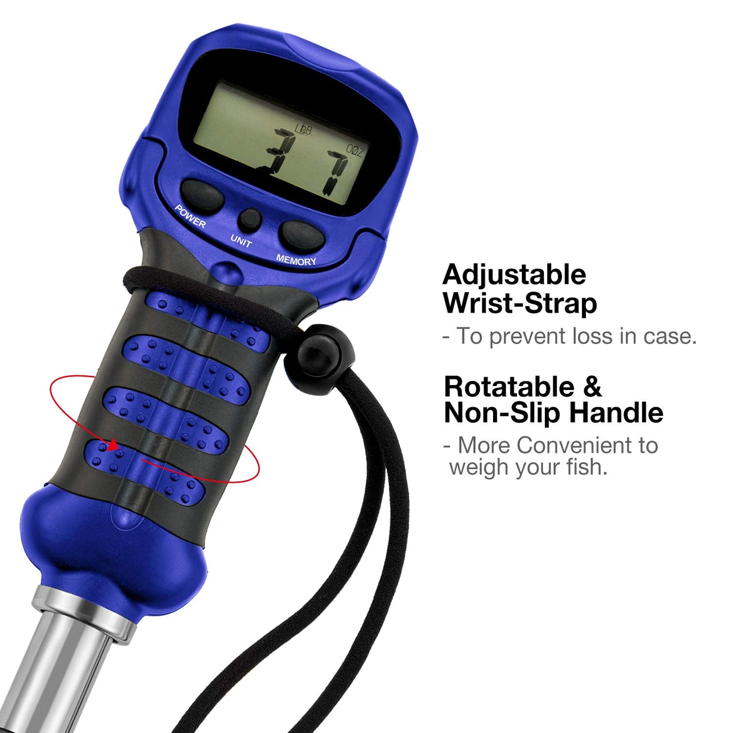 Piscifun Fish Gripper with Digital Fish Scale, Memory Function Fishing Scale, Save Up to Most 10 Set of Weight, Saltwater-Resistant, Portable Stainless Steel Fish Lip Gripper, Fishing Gear Gift