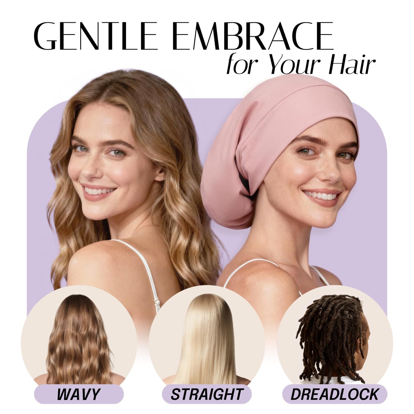 OLESILK 100% Mulberry Silk Bonnet for Sleeping Women, Silk Hair Wrap for Sleeping, Silk Sleep Bonnet for Women&Men, Real Silk, Not Satin, Reddish Brown
