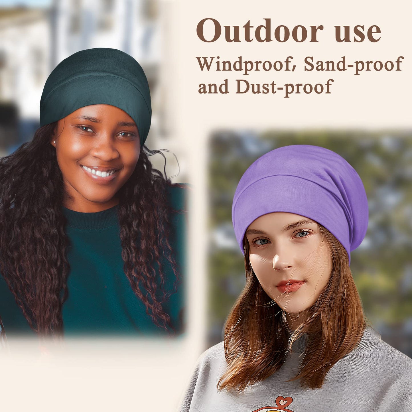 OLESILK 100% Mulberry Silk Bonnet for Sleeping Women, Silk Hair Wrap for Sleeping, Silk Sleep Bonnet for Women&Men, Real Silk, Not Satin, Reddish Brown