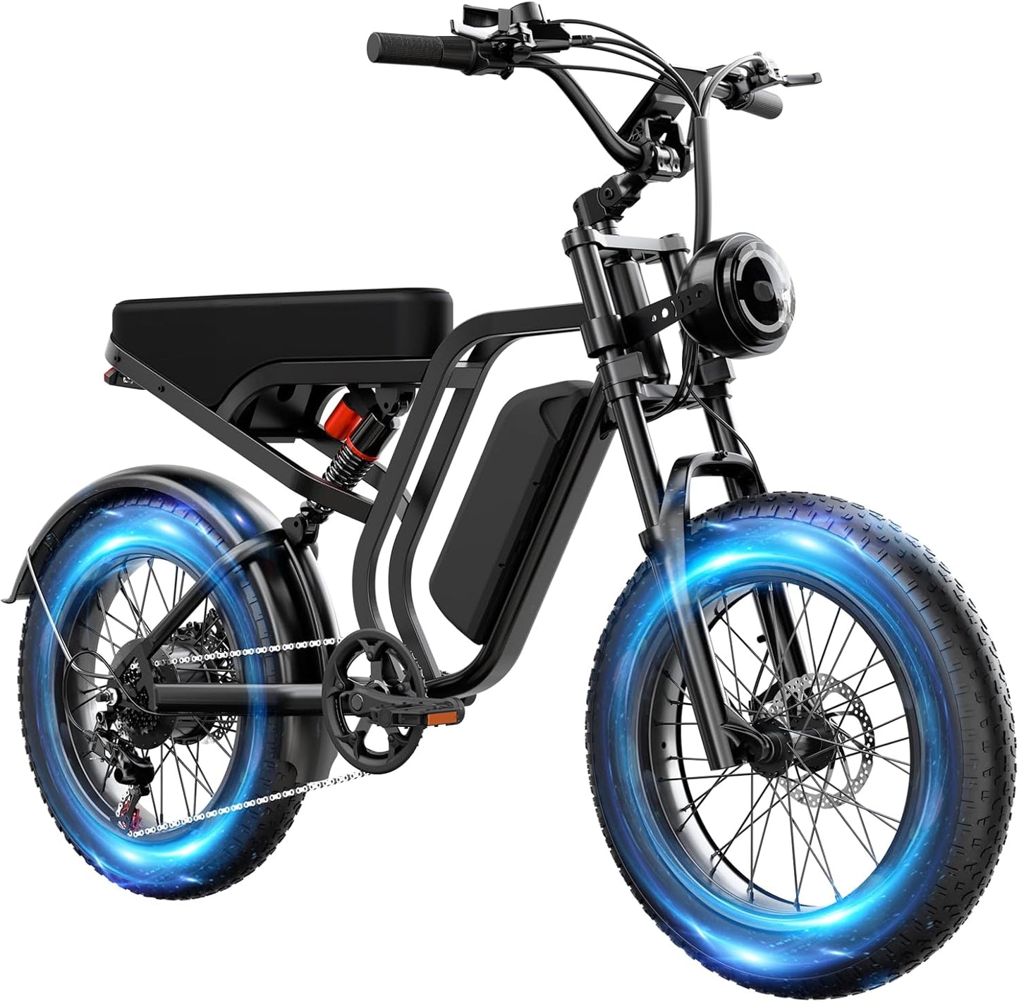 Hieha SU8 Electric Bike for Adults, 1500W Peak Motor, 60-Mile 31MPH All-Terrain Ebike, Step-Thru Commuter Fat Tire Bicycle, 48V 15Ah Removable Battery, Hydraulic Disc Brakes, UL Certified