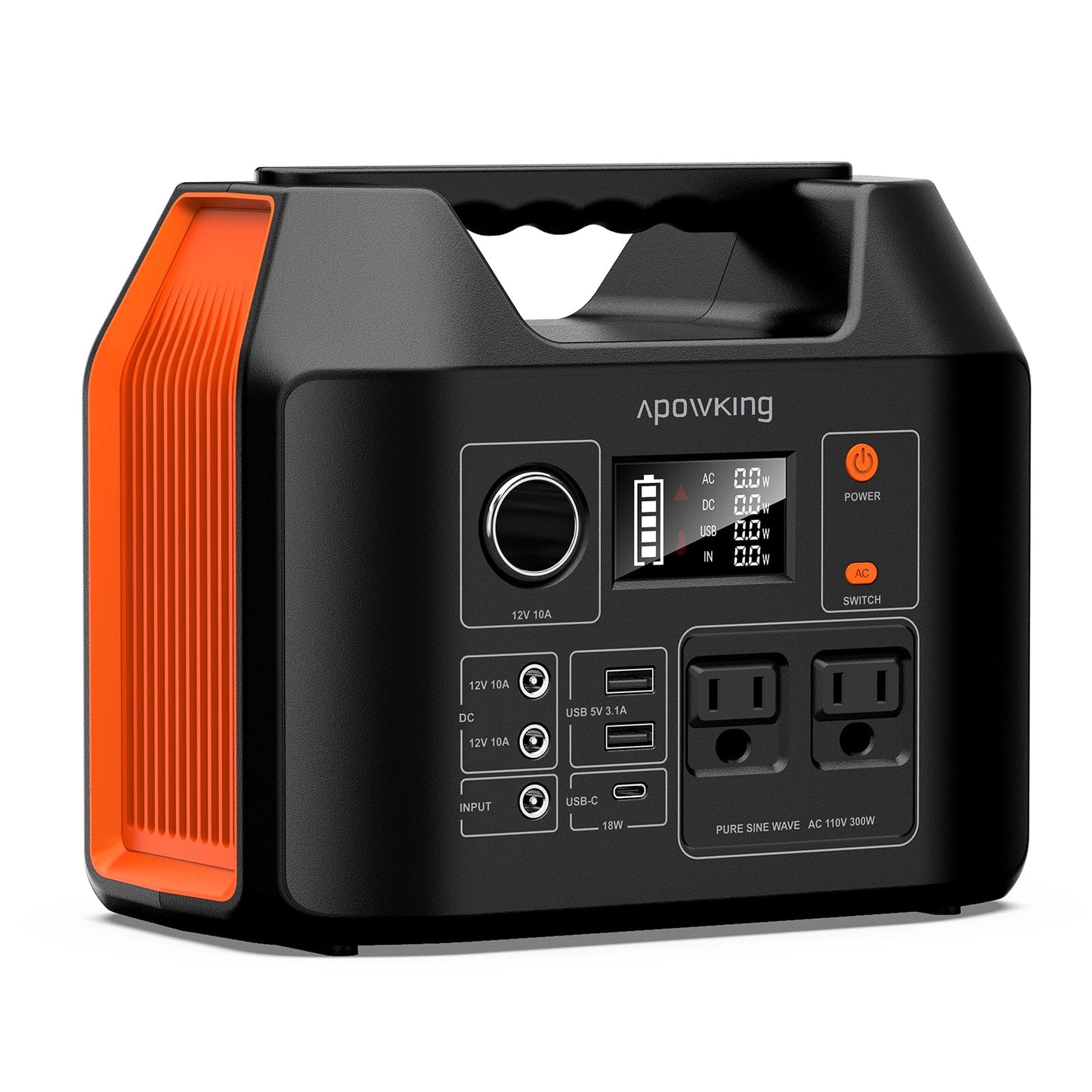 Solar Powered Generator 300W Rated, Portable Solar Generator Power Station with Solar Panels 40W Included, 220Wh Sola Power Bank with AC Outlet 110V Pure Sine Wave for Home Use Camping Outdoor