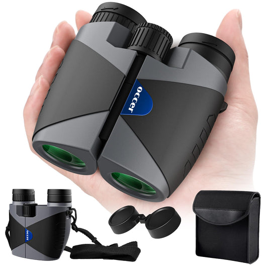15x30 Compact Binoculars for Adults and Kids - Occer Large View High Powered Binoculars for Bird Watching - Lightweight Easy Focus Binocs with Low Light Vision for Hunting Cruise Ship Travel