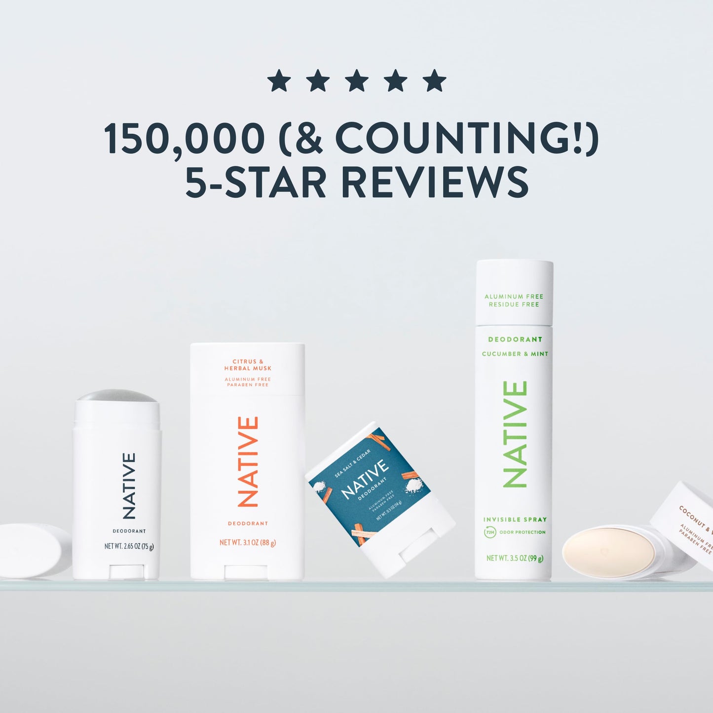 Native Deodorant Contains Naturally Derived Ingredients, 72 Hour Odor Control | Deodorant for Women and Men, Aluminum Free with Baking Soda, Coconut Oil and Shea Butter | Coconut & Vanilla