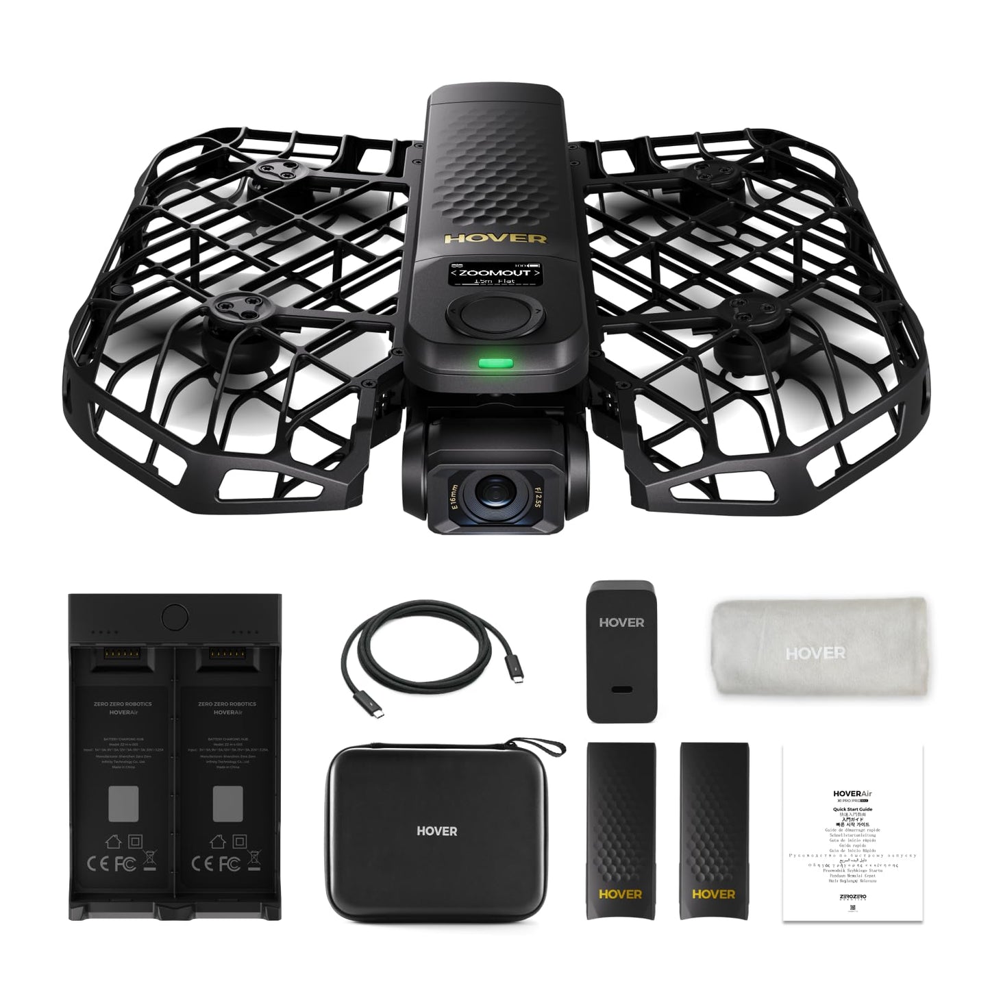 HOVERAir X1 PROMAX 8K Drone with Camera, Foldable Action Flying Camera with 42 KM/H Follow Speed, 15+ Fully Automatic Flight Modes, Fly Anywhere with OmniTerrain, SmoothCapture 2.0(Fly Joy Combo)