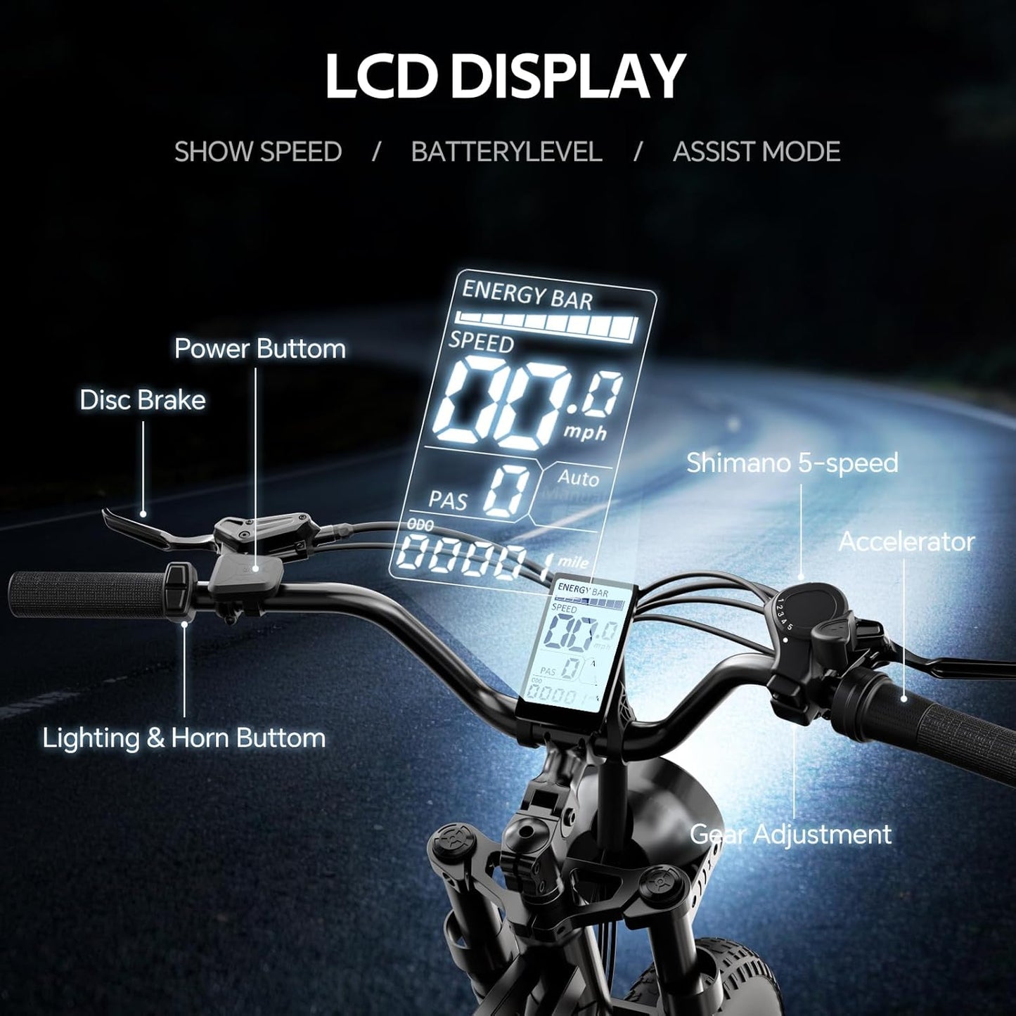 Hieha SU8 Electric Bike for Adults, 1500W Peak Motor, 60-Mile 31MPH All-Terrain Ebike, Step-Thru Commuter Fat Tire Bicycle, 48V 15Ah Removable Battery, Hydraulic Disc Brakes, UL Certified