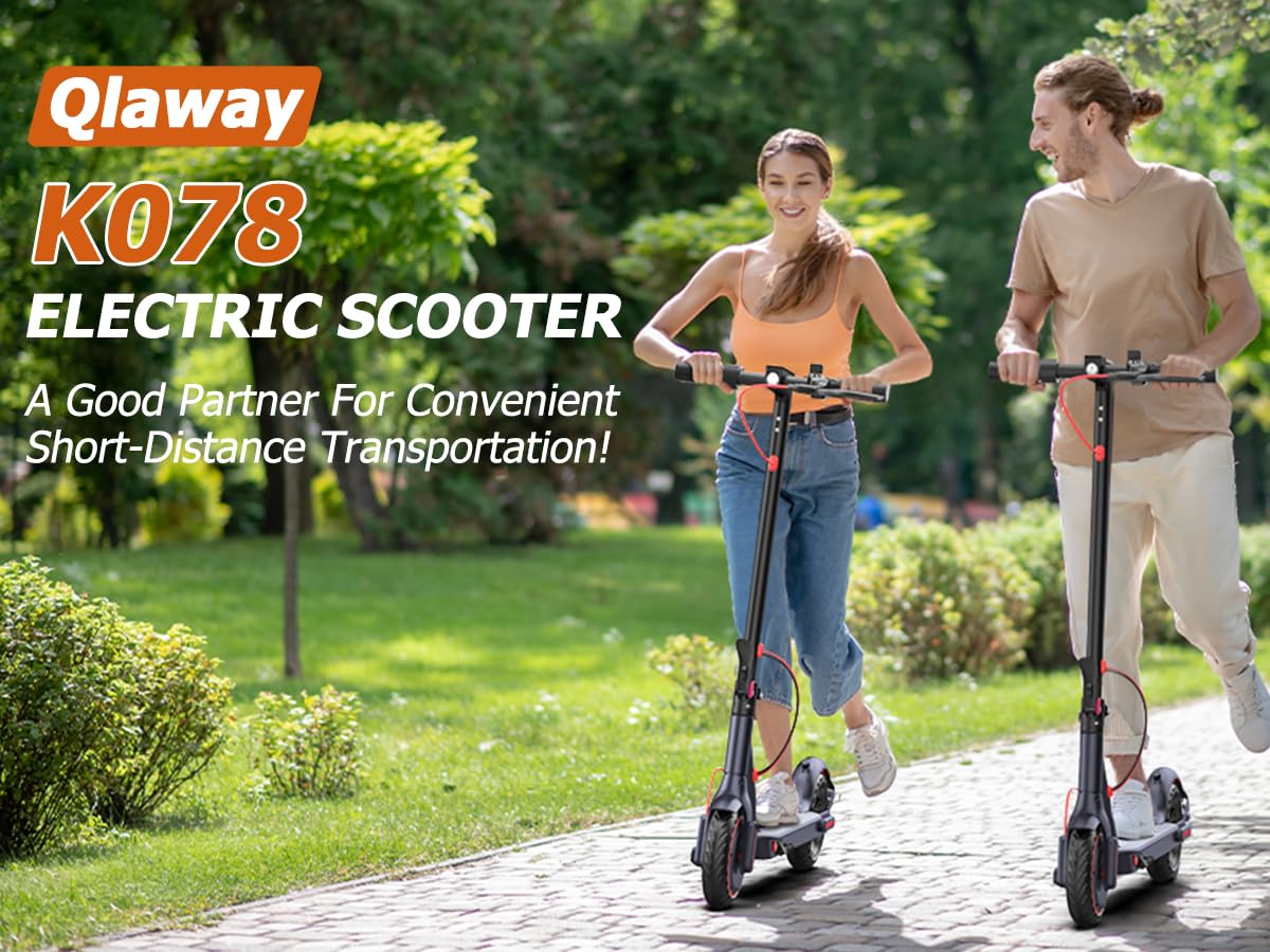 Electric Scooter for Adults, 350W/500W Motor, 16-22 Miles Range, 8.5"/10" Solid Tires, Dual Braking & Suspension, Folding Portable Commuting E-Scooter with App