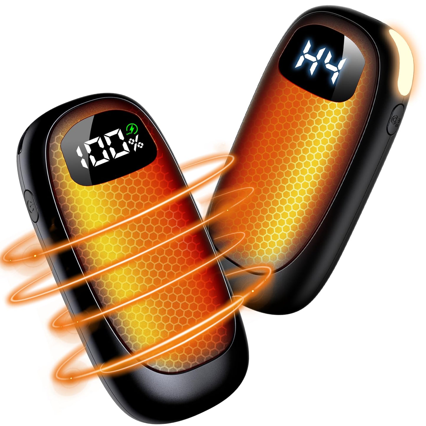 Hand Warmers Rechargeable-Electric Hand Warmers, Max 16 Hrs Warmth Up to 127℉, LED Display & Flashlight, Dual-Side Heating Portable Heater, Hunting Camping Essentials, Gifts for Men Women Raynauds
