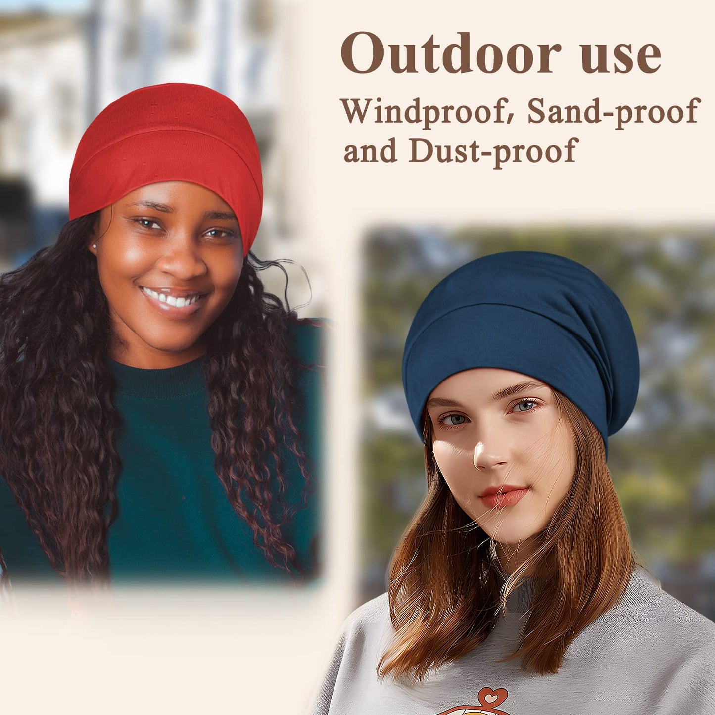 OLESILK 100% Mulberry Silk Bonnet for Sleeping Women, Silk Hair Wrap for Sleeping, Silk Sleep Bonnet for Women&Men, Real Silk, Not Satin, Reddish Brown