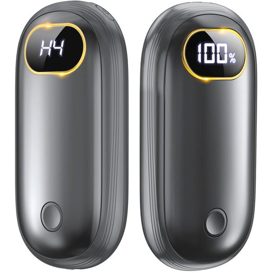 Hand Warmers Rechargeable - Electric Hand Warmers 2 Pack with Dual-Sided Heating for 15Hrs Warmth, LED Display & Flashlight, Hunting Essentials, Gifts for Christmas Man Women Raynauds Golf