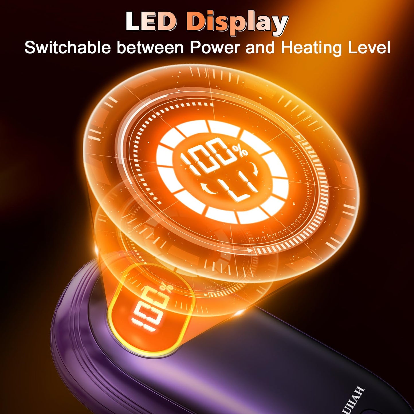 Hand Warmers Rechargeable - Electric Hand Warmers 2 Pack with Dual-Sided Heating for 15Hrs Warmth, LED Display & Flashlight, Hunting Essentials, Gifts for Christmas Man Women Raynauds Golf