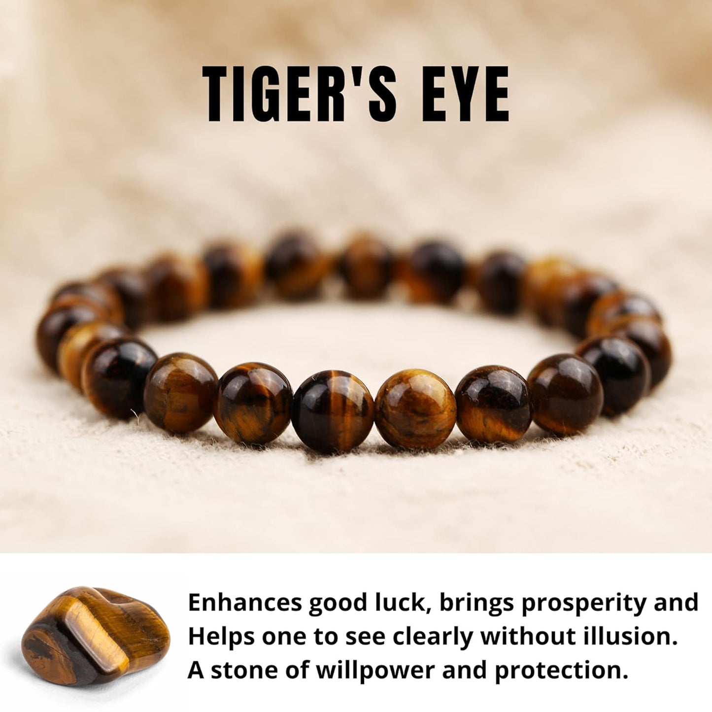 Crystal Vibe Handmade Natural Amethyst Bracelet for Women - Stretchable 8mm Bead Bracelet - Adjustable size Crystal Bracelet for Women