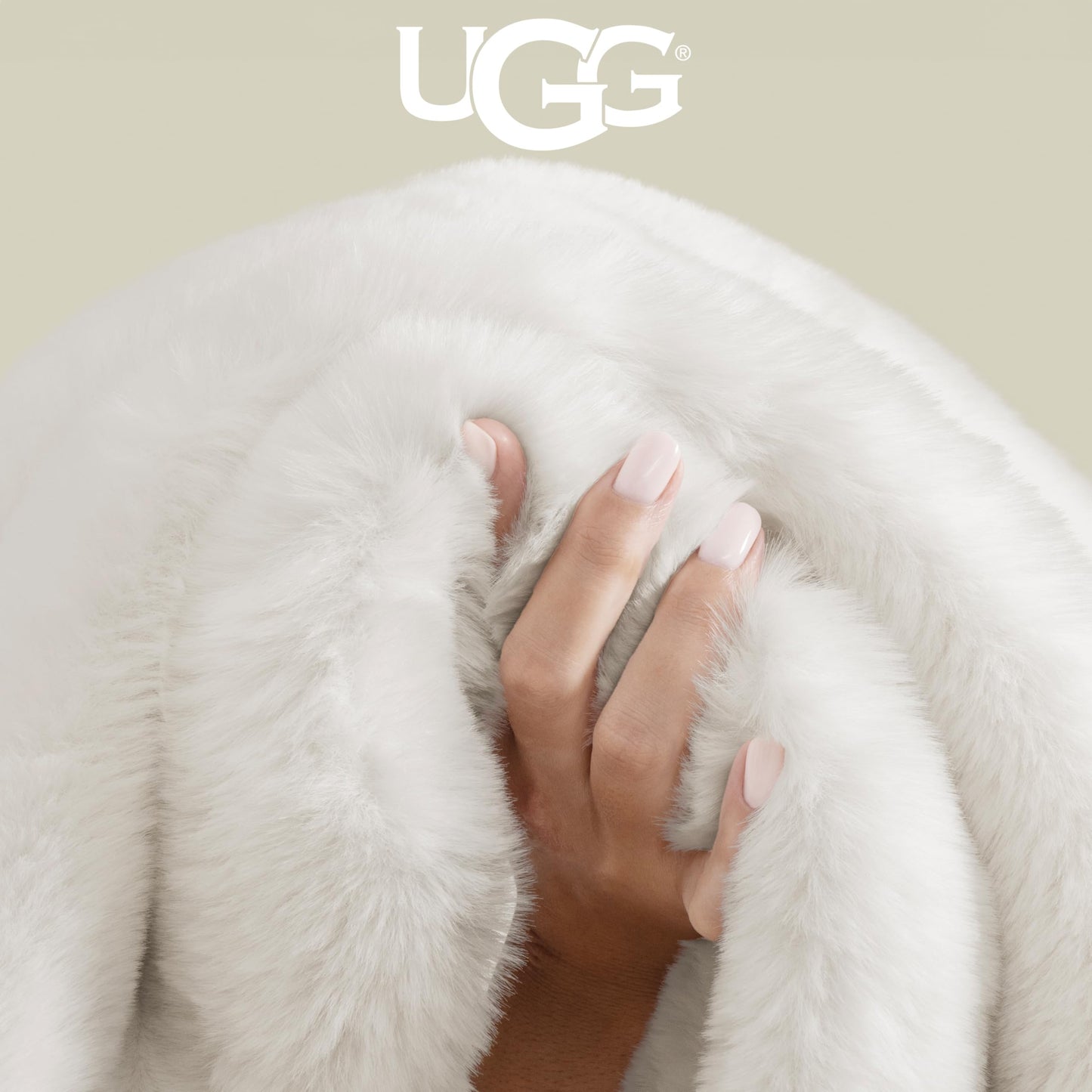 UGG Euphoria Plush Faux Fur Throw Blanket, Oversized Soft Throw for Bed or Couch, Luxury Bedroom Decor, Holiday Blankets, Machine Washable, 50-inch x 70-inch, Charcoal Grey