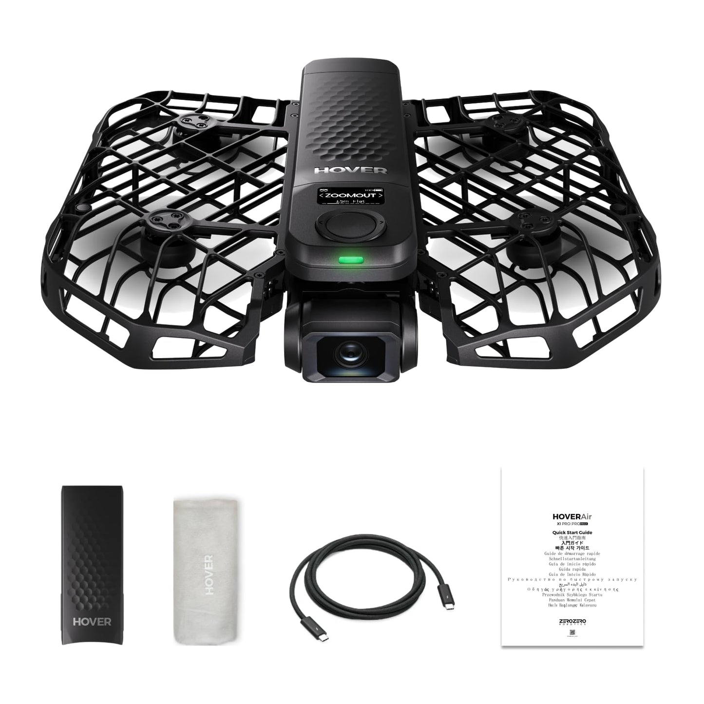 HOVERAir X1 PROMAX 8K Drone with Camera, Foldable Action Flying Camera with 42 KM/H Follow Speed, 15+ Fully Automatic Flight Modes, Fly Anywhere with OmniTerrain, SmoothCapture 2.0(Fly Joy Combo)