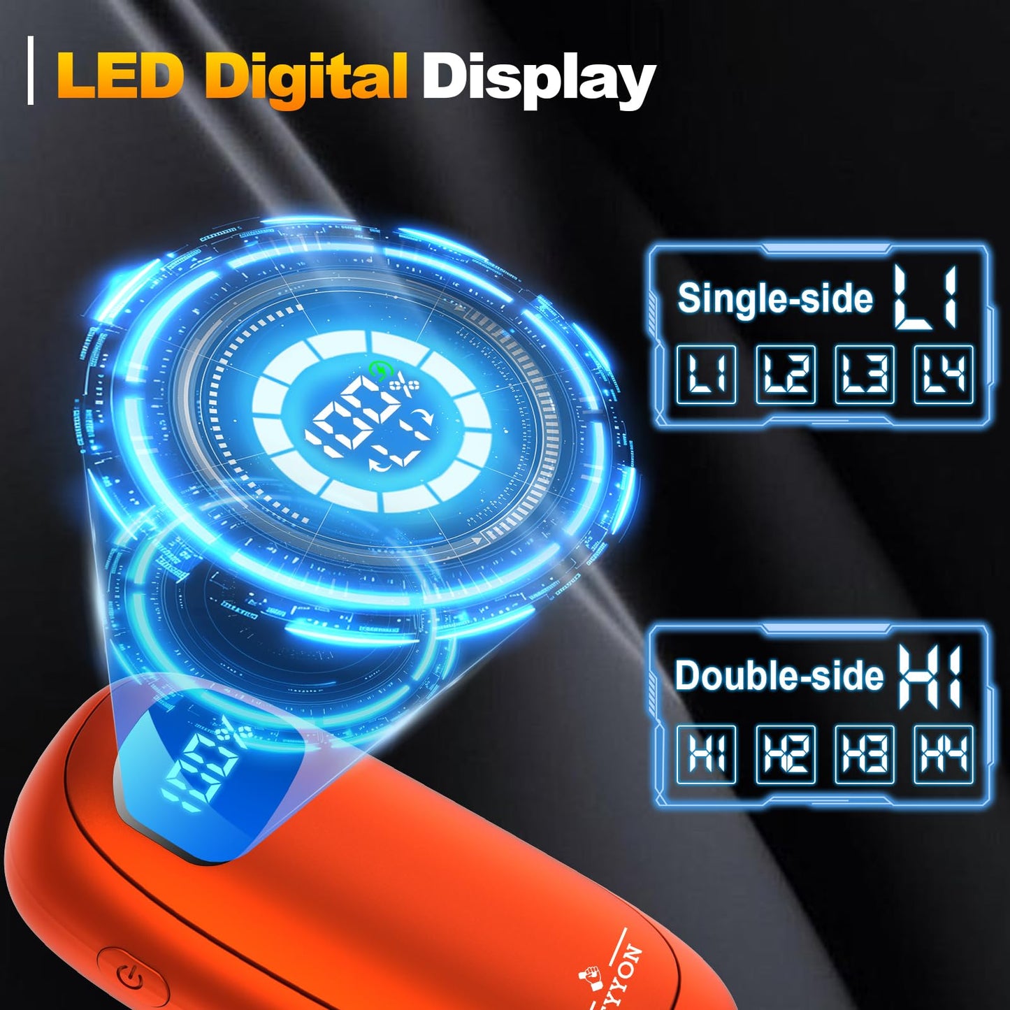 Hand Warmers Rechargeable-Electric Hand Warmers, Max 16 Hrs Warmth Up to 127℉, LED Display & Flashlight, Dual-Side Heating Portable Heater, Hunting Camping Essentials, Gifts for Men Women Raynauds