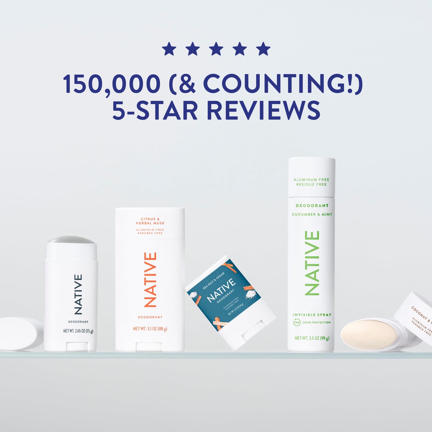 Native Deodorant Contains Naturally Derived Ingredients, 72 Hour Odor Control | Deodorant for Women and Men, Aluminum Free with Baking Soda, Coconut Oil and Shea Butter | Coconut & Vanilla