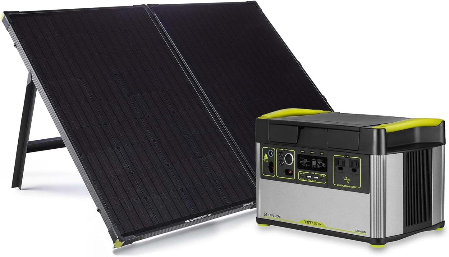 Goal Zero Yeti Portable Power Station - Yeti 1500X w/ 1,516 Watt Hours Battery Capacity, USB Ports & AC Inverter - Rechargeable Solar Generator for Camping, Travel, Outdoor Events, Off-Grid & Home Use