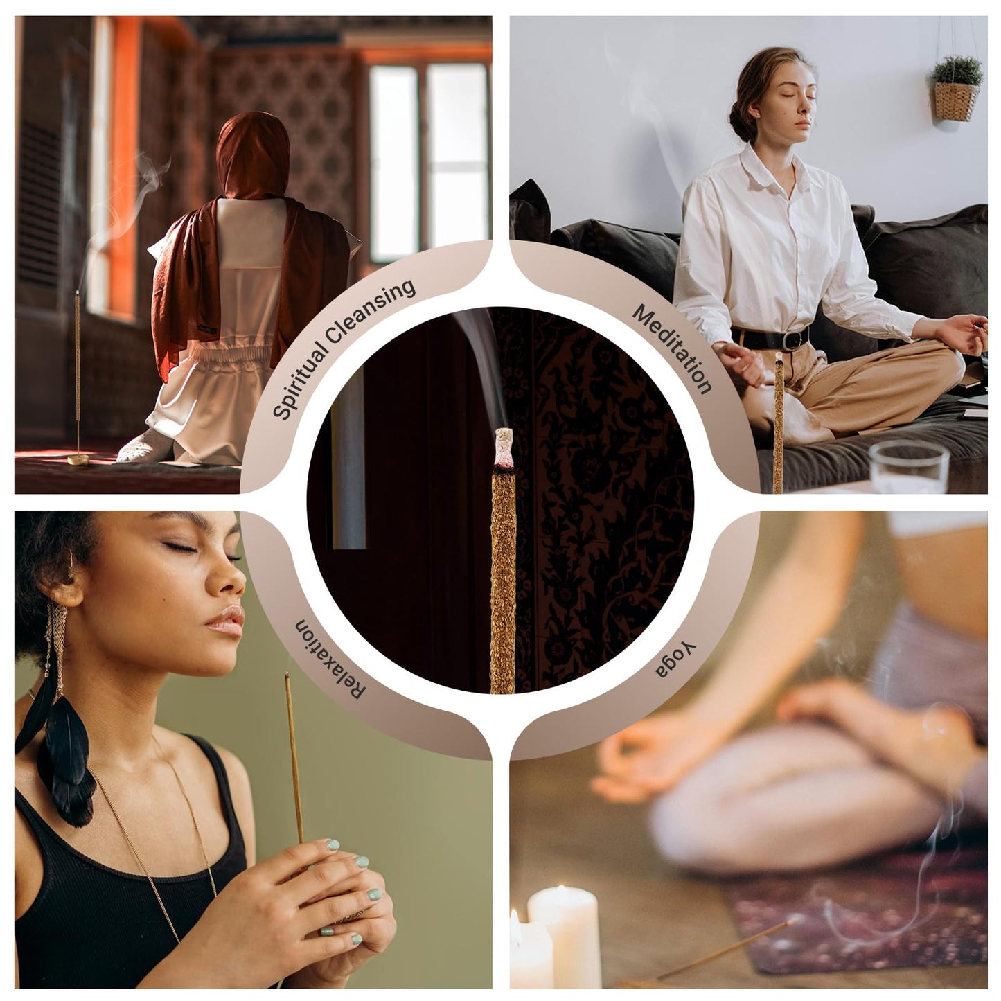 White Sage Incense Sticks (50 Sticks), 100% Natural sustainably harvested White Sage, Suitable for Yoga, Meditation, Relaxation, and Spiritual Purification