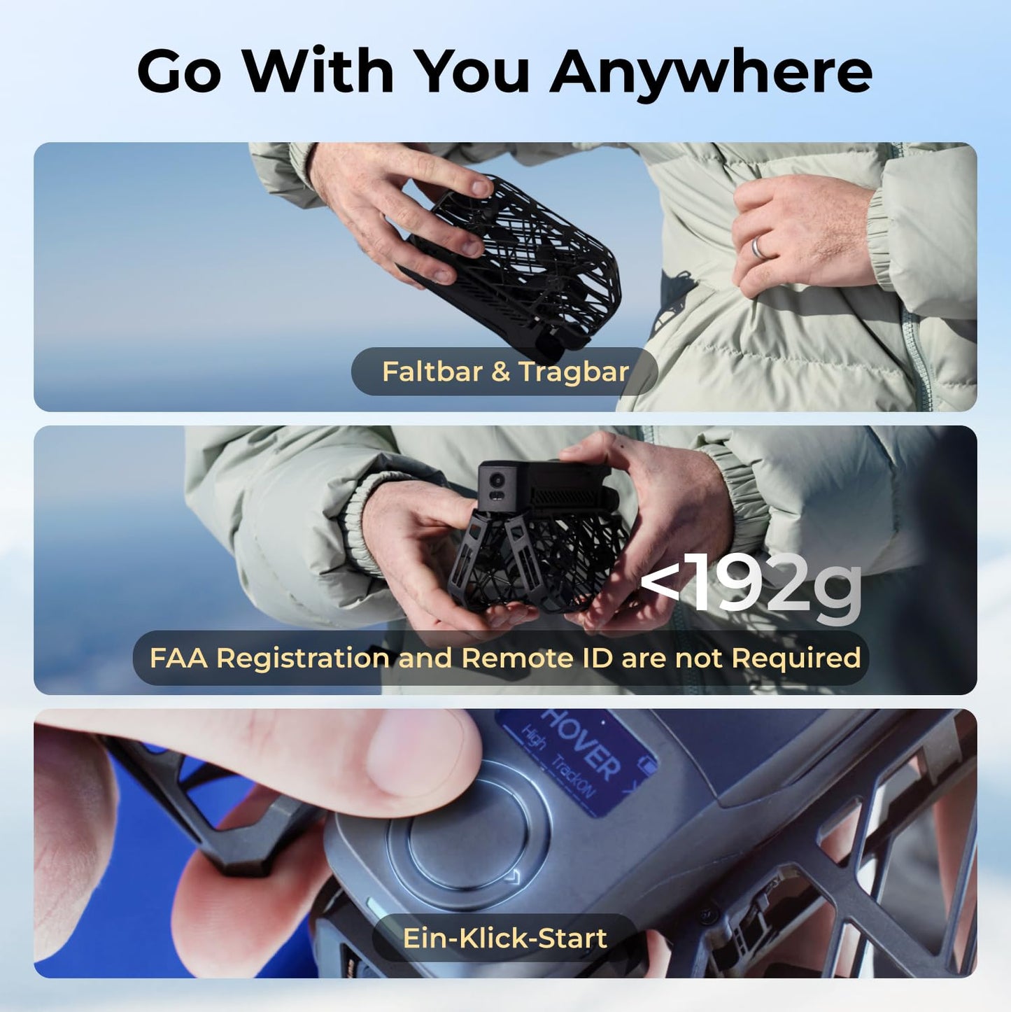 HOVERAir X1 PROMAX 8K Drone with Camera, Foldable Action Flying Camera with 42 KM/H Follow Speed, 15+ Fully Automatic Flight Modes, Fly Anywhere with OmniTerrain, SmoothCapture 2.0(Fly Joy Combo)