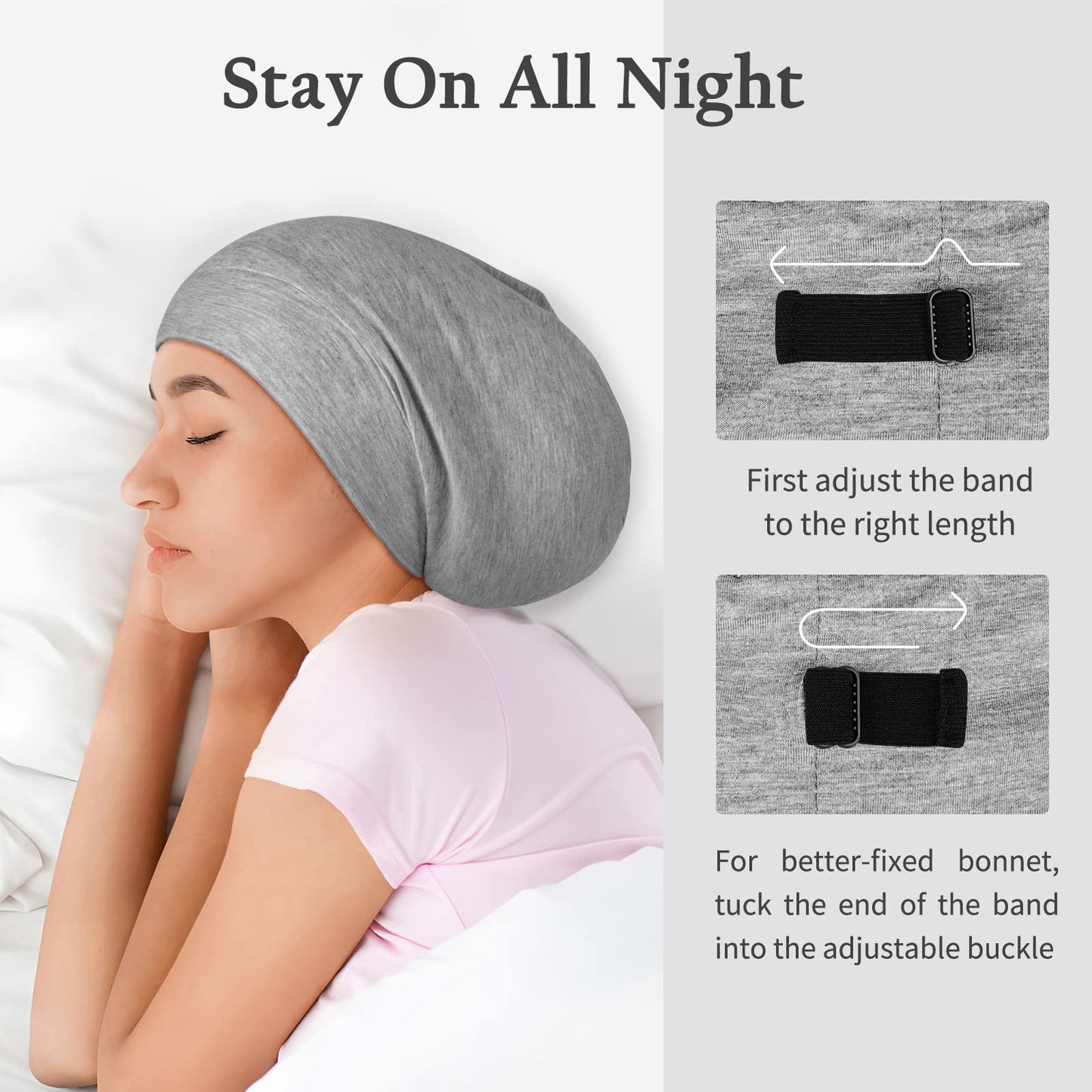 OLESILK 100% Mulberry Silk Bonnet for Sleeping Women, Silk Hair Wrap for Sleeping, Silk Sleep Bonnet for Women&Men, Real Silk, Not Satin, Reddish Brown