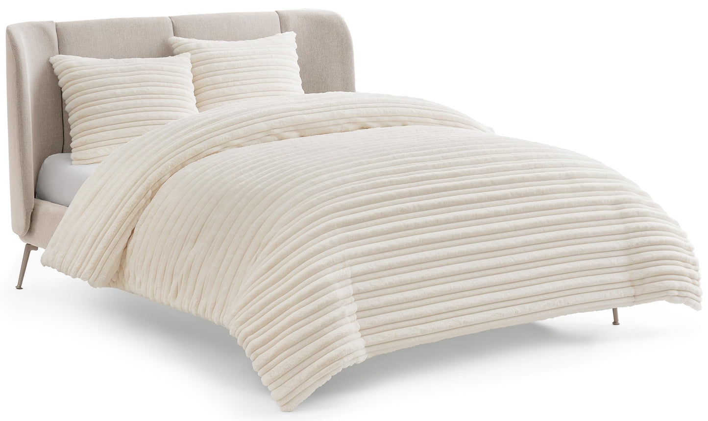 UGG Brinkley Full/Queen Comforter Set – Plush Faux Fur Bedding for Cozy Farmhouse & Boho Chic Decor, Hotel-Style Comforter Full/Queen Size with 2 Pillow Shams, Soft Bedding Set, Snow White