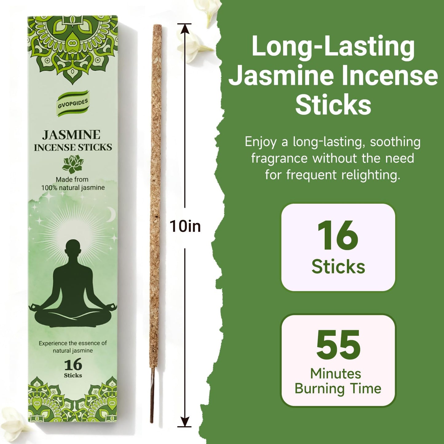 Lavender Incense Sticks Natural - 16 Sticks Handcrafted Lavender Sticks for Relaxation, Meditation, Yoga, Spiritual Purification & Home Ambiance | inciensos aromaticos para la casa
