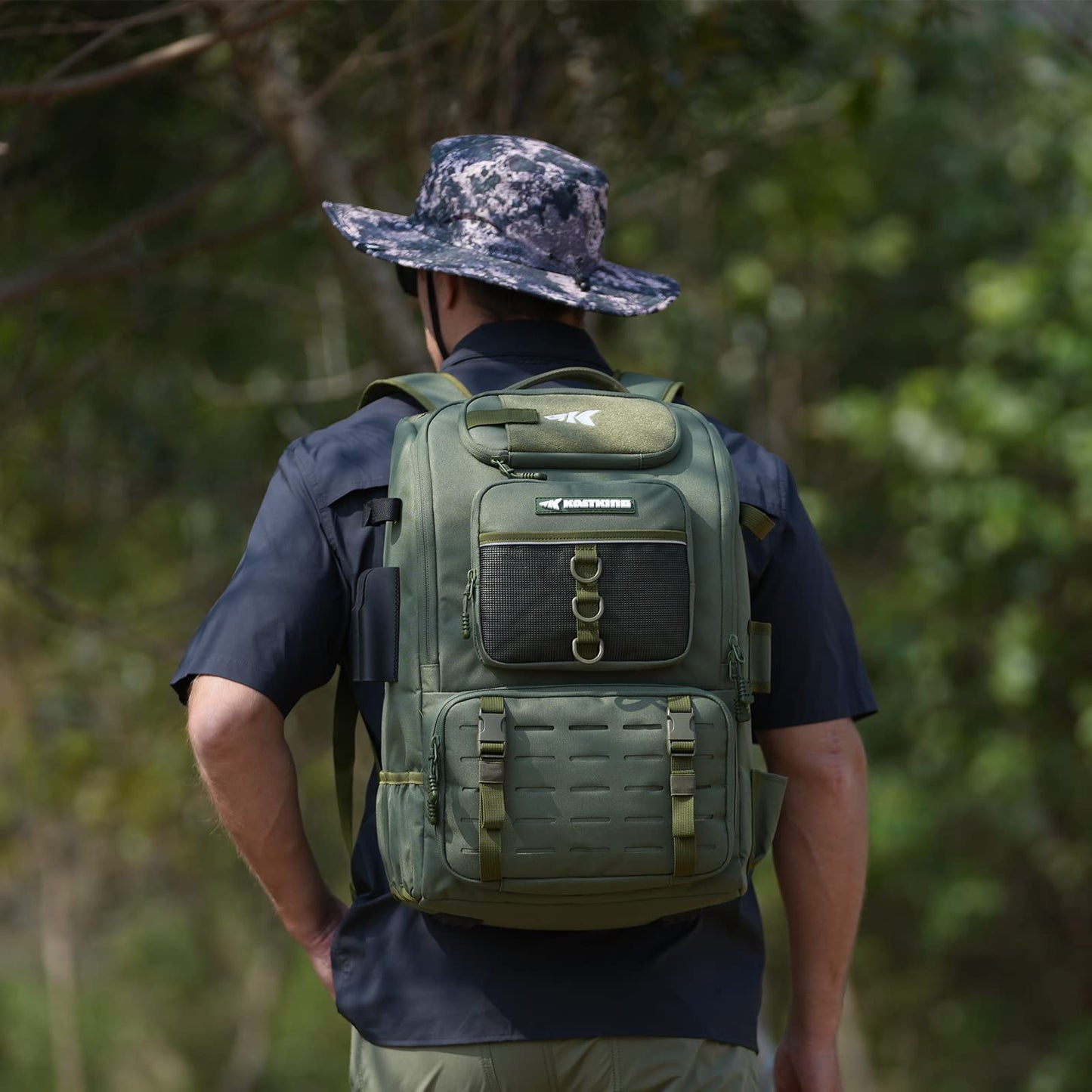 KastKing KarryAll Fishing Tackle Backpack with Rod Holder 4 Tackle Boxes,40/26L Tackle Bag Storage Fishing Gear and Equipment
