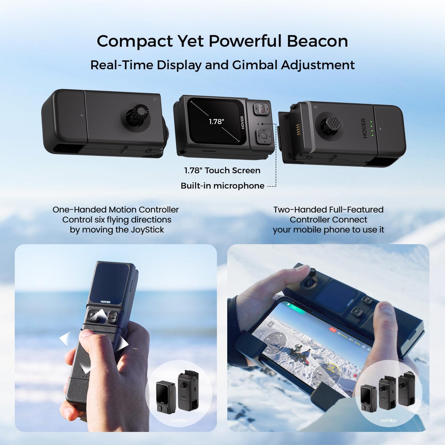 HOVERAir X1 PROMAX 8K Drone with Camera, Foldable Action Flying Camera with 42 KM/H Follow Speed, 15+ Fully Automatic Flight Modes, Fly Anywhere with OmniTerrain, SmoothCapture 2.0(Fly Joy Combo)